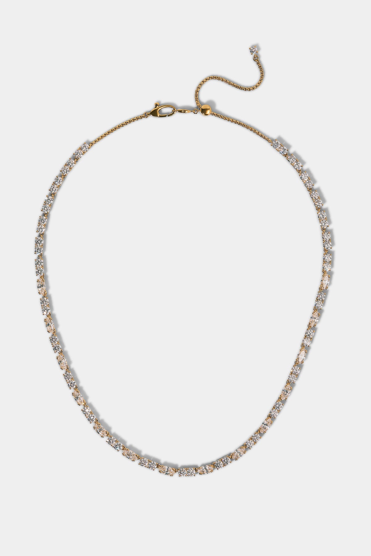 TWINNIE PATTERN ADJUSTABLE NECKLACE IN GOLD PLATING