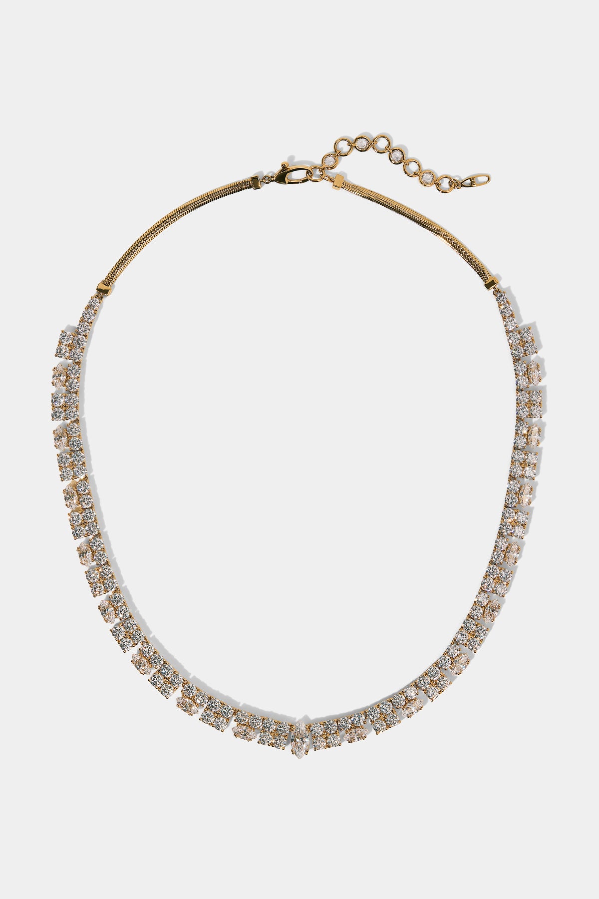 TWINNIE STATEMENT COLLAR NECKLACE IN GOLD PLATING
