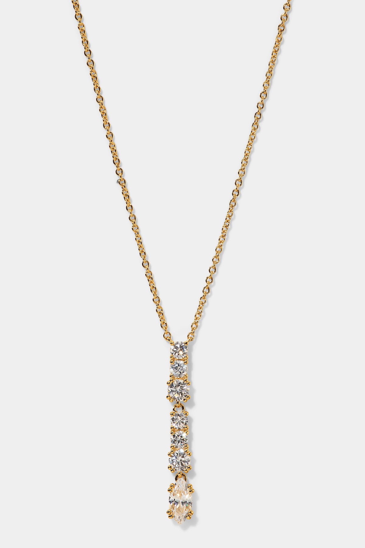 TWINNIE SHORT Y PENDANT NECKLACE IN GOLD PLATING