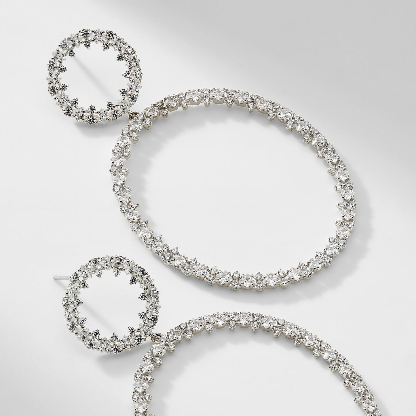 TULLE LARGE FRONTAL HOOP EARRINGS