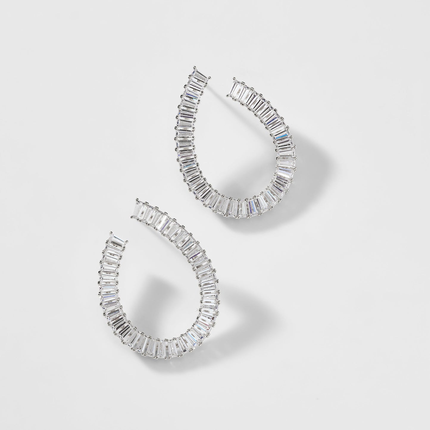 CHATEAU BAGUETTE CZ FRONTBACK EARRINGS