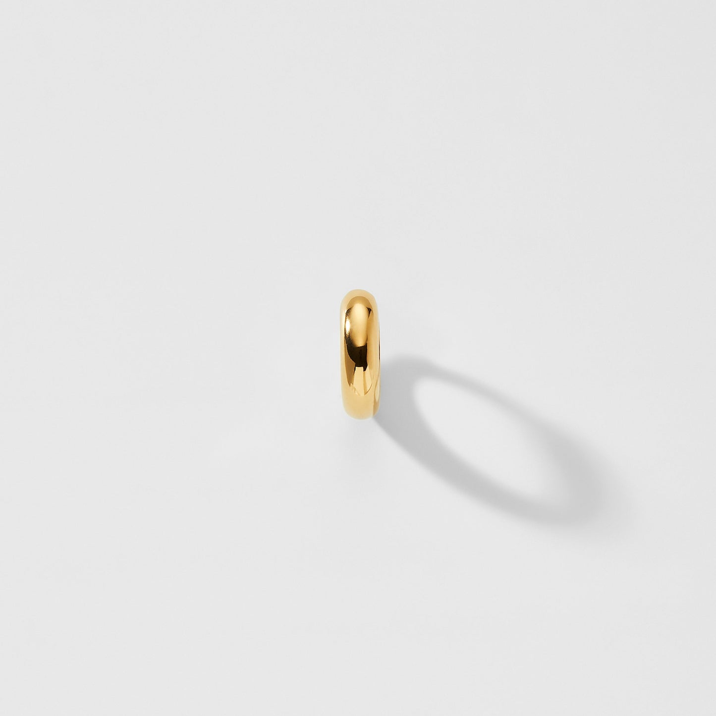 14KT GOLD 10MM BOLD HUGGIE HOOP EARRING