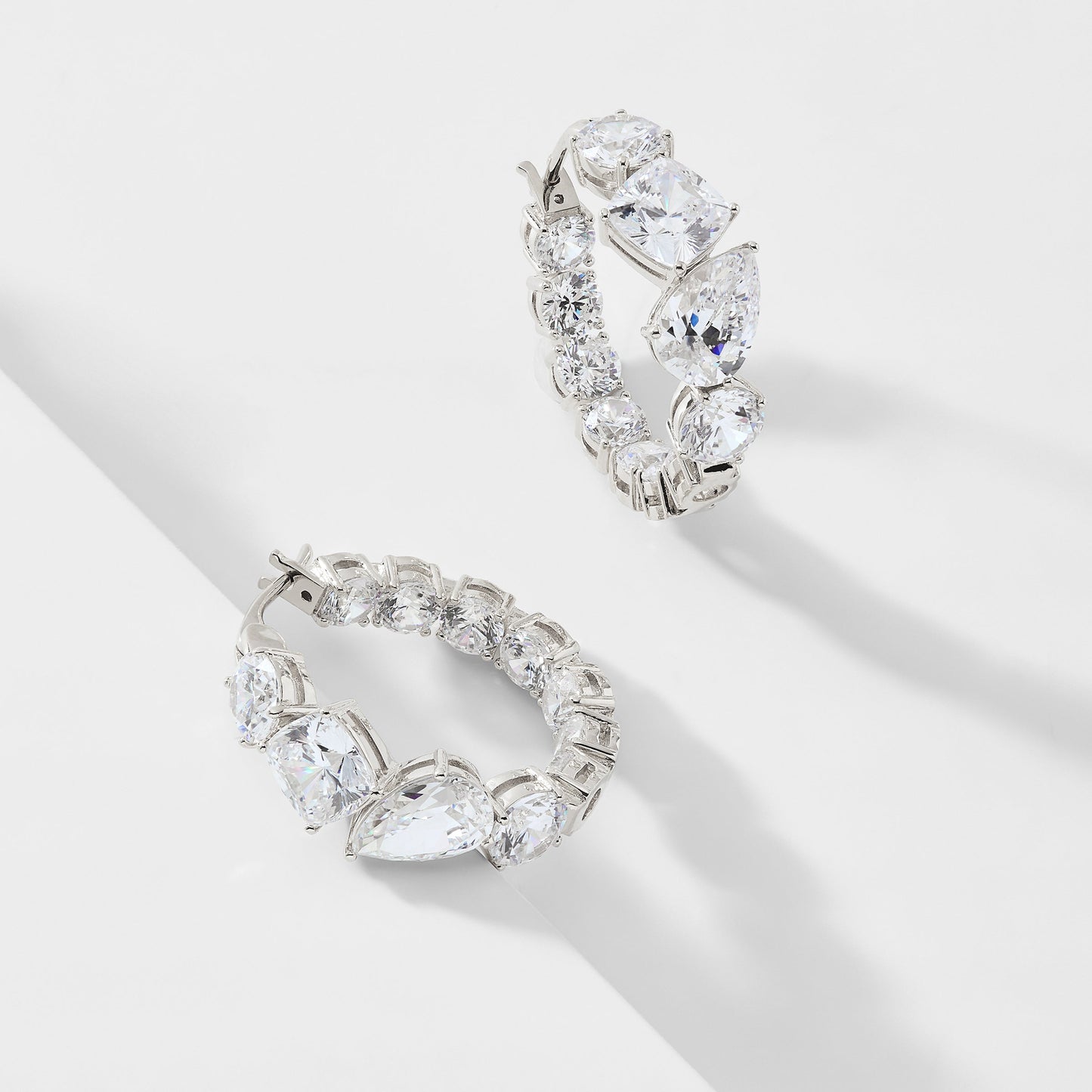 INVITATION ONLY CHUNKY CZ HOOP EARRINGS