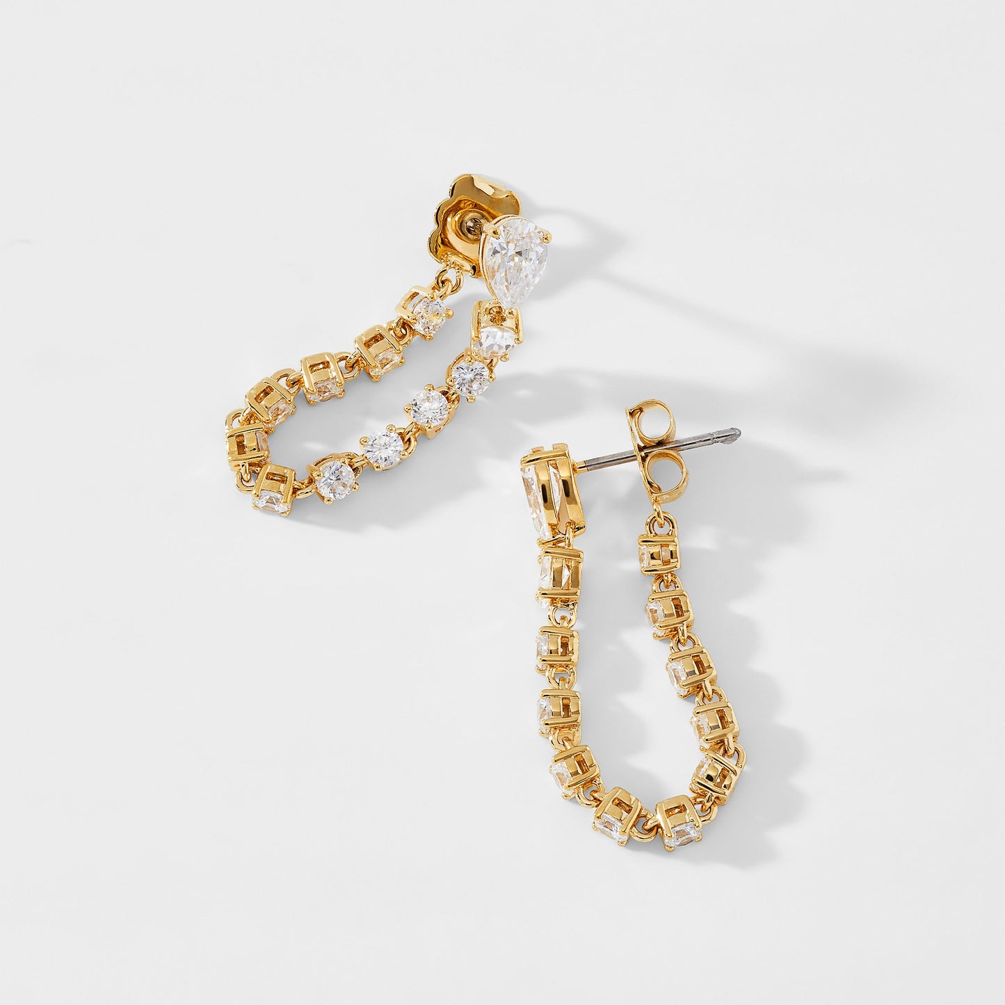 TENNIS ANYONE FRONT BACK EARRINGS