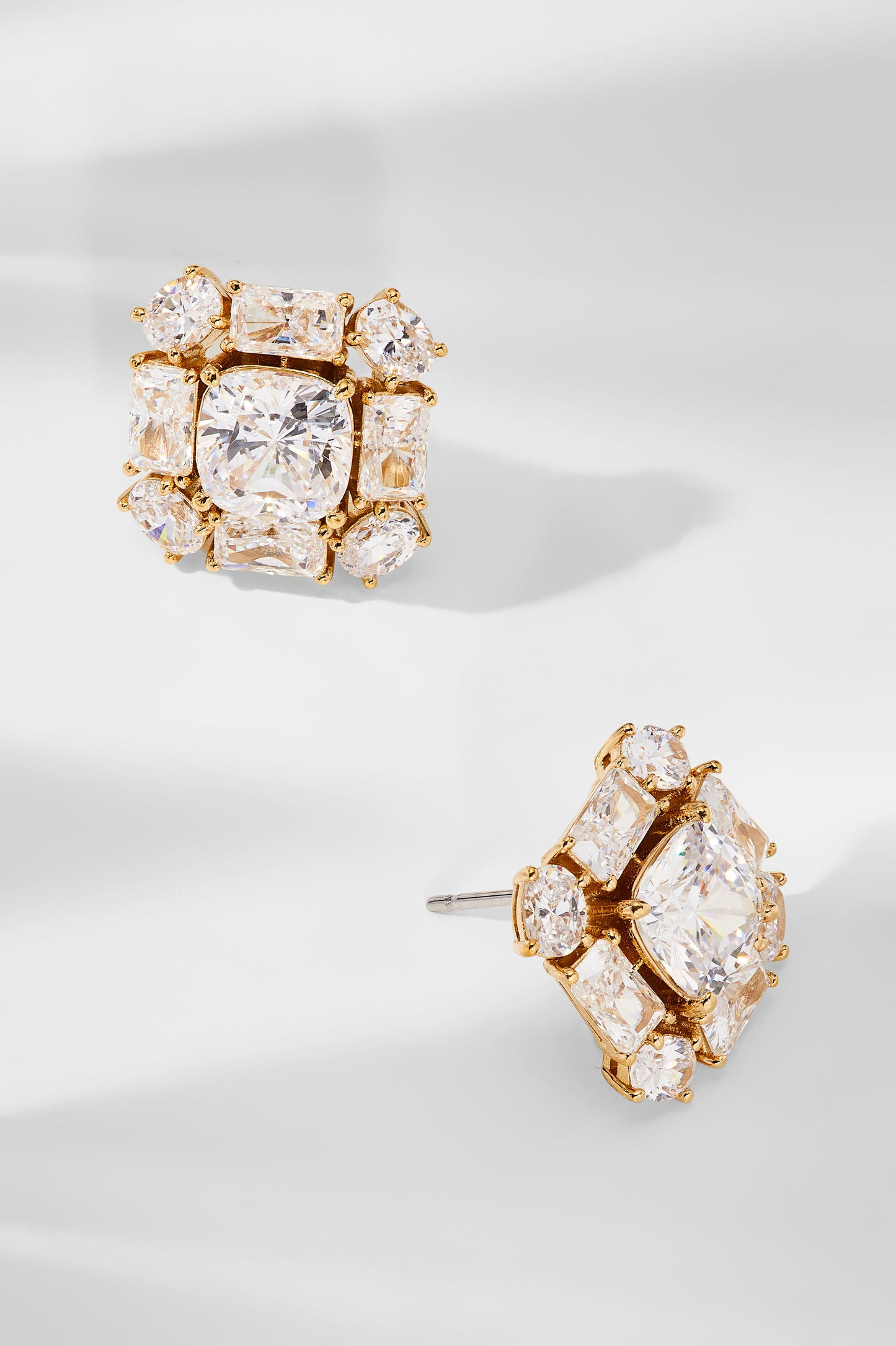 ROCKSTARS CZ LARGE HALO EARRINGS