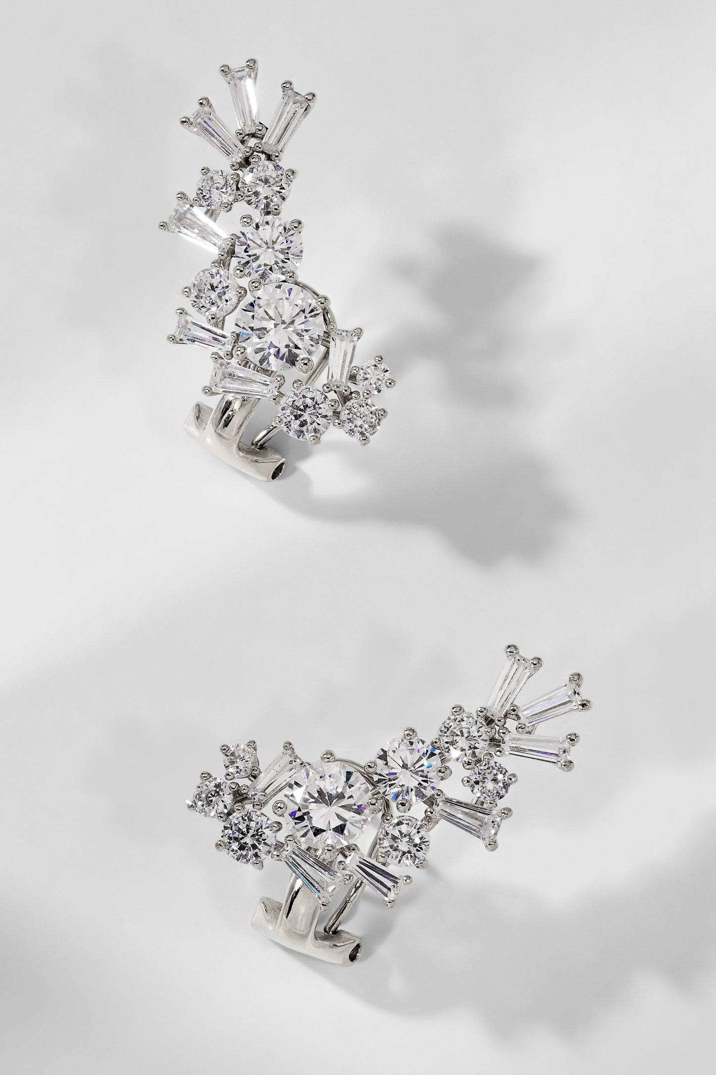 OVER THE TOP CZ CLIMBER EARRINGS