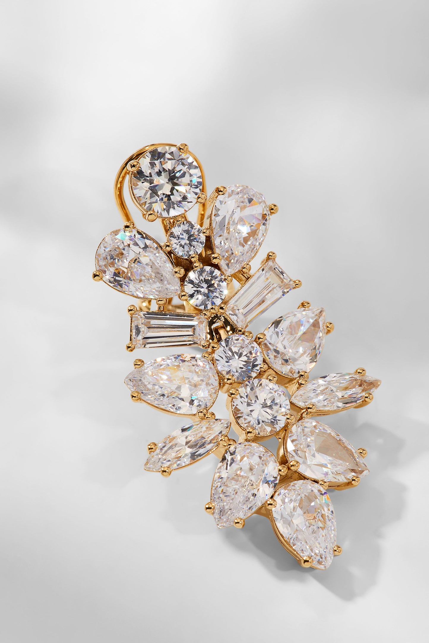 OVER THE TOP CLUSTER CZ DROP EARRINGS