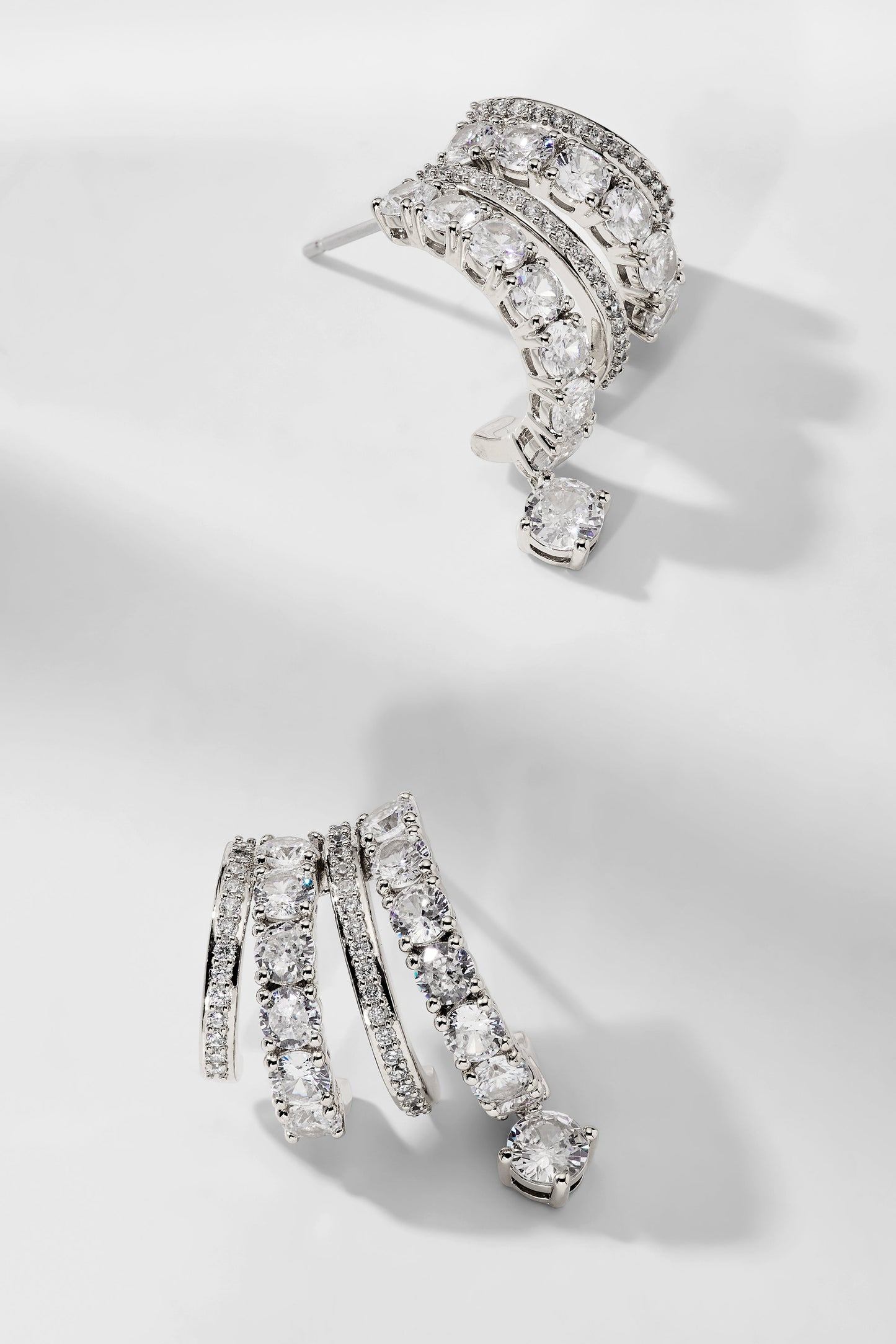 MATCHPOINT MULTI J HOOP CZ EARRINGS