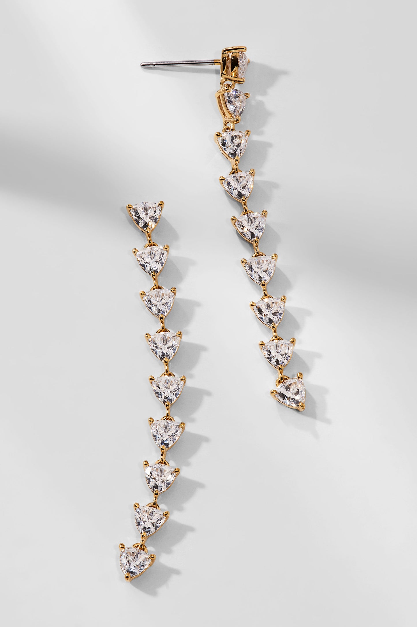 GWEN TRILLION 4MM CZ LINEAR EARRINGS