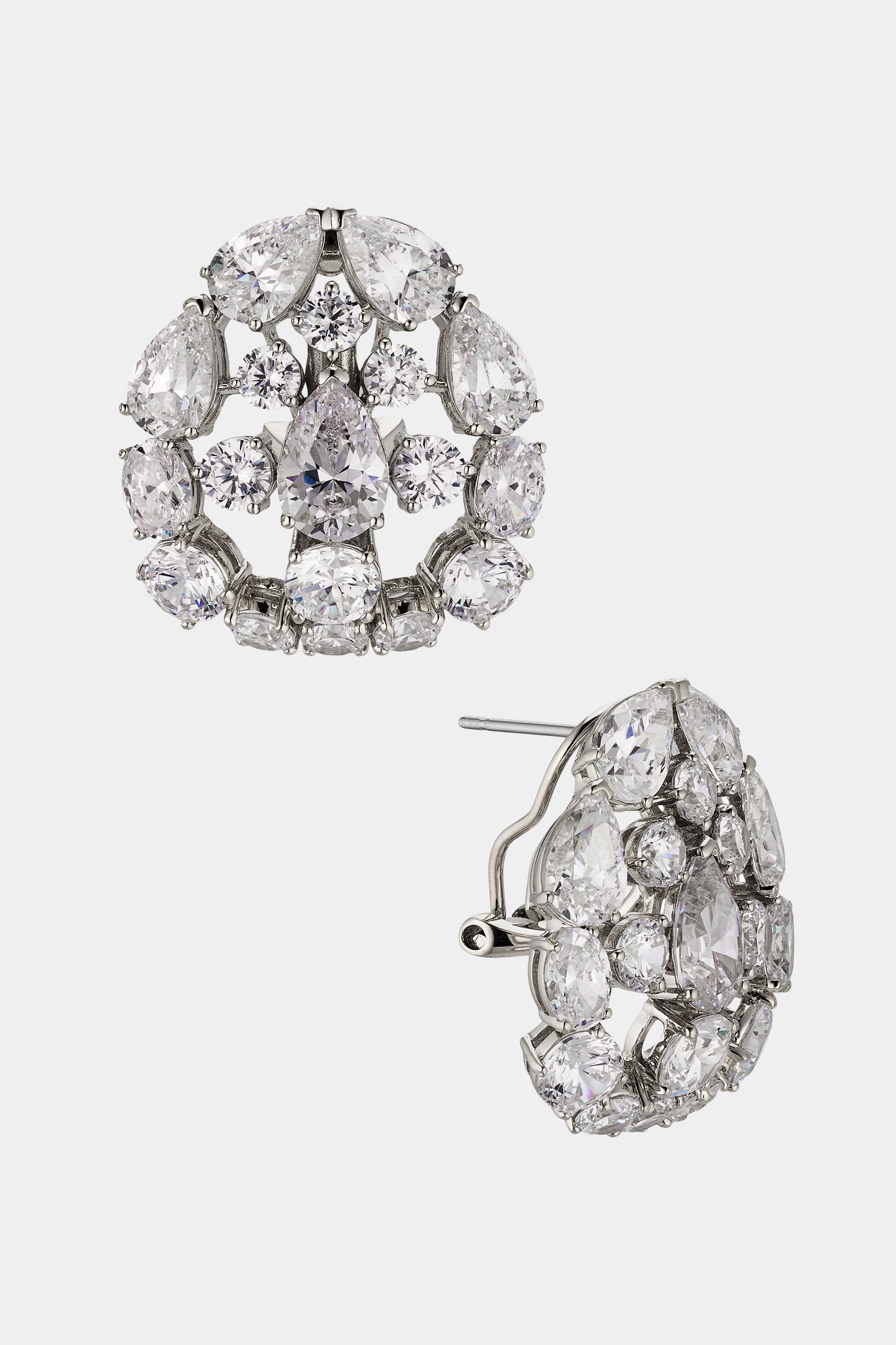 HALLE CZ BUTTON EARRINGS