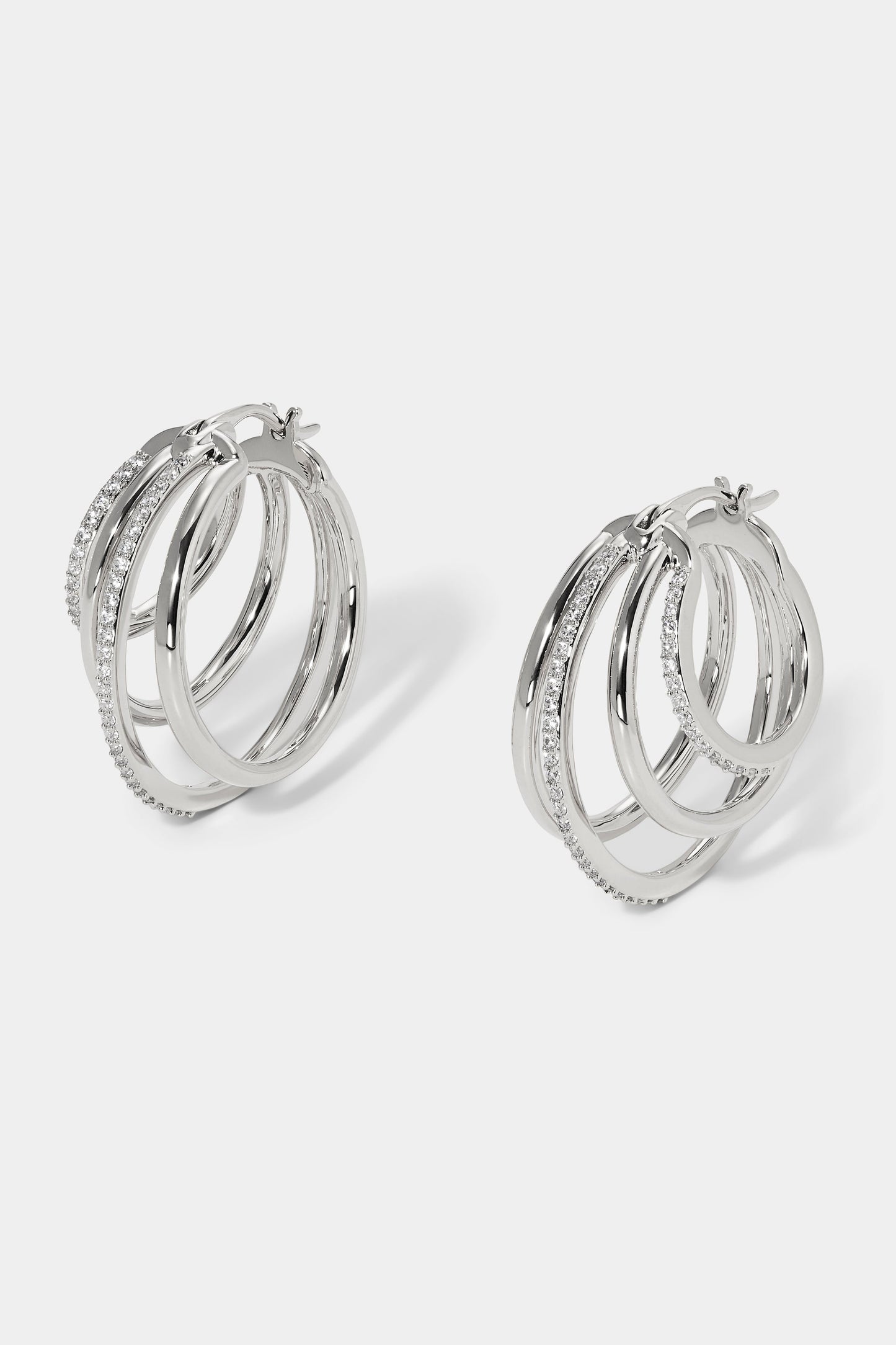 JUNO CZ QUADRUPLE HOOP EARRINGS