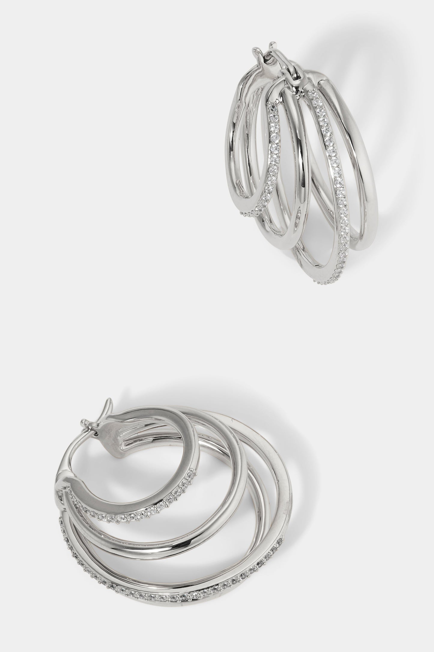 JUNO CZ QUADRUPLE HOOP EARRINGS