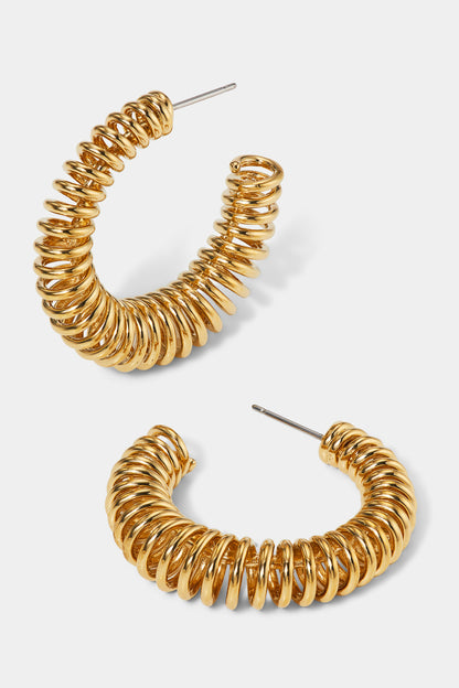 JUNO COIL WIRE HOOP EARRINGS