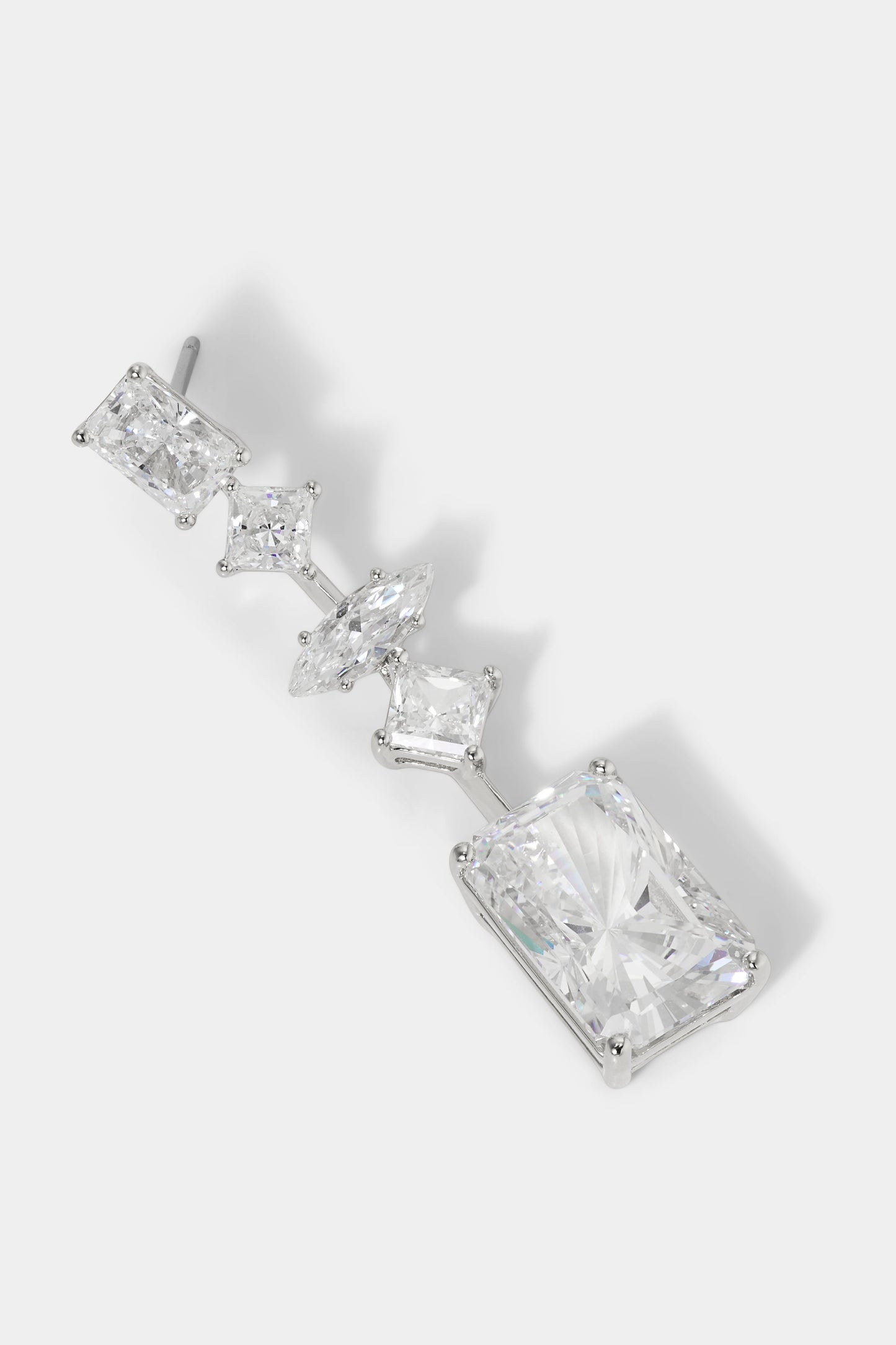 RARE JEWELS MULTI CZ DROP EARRINGS