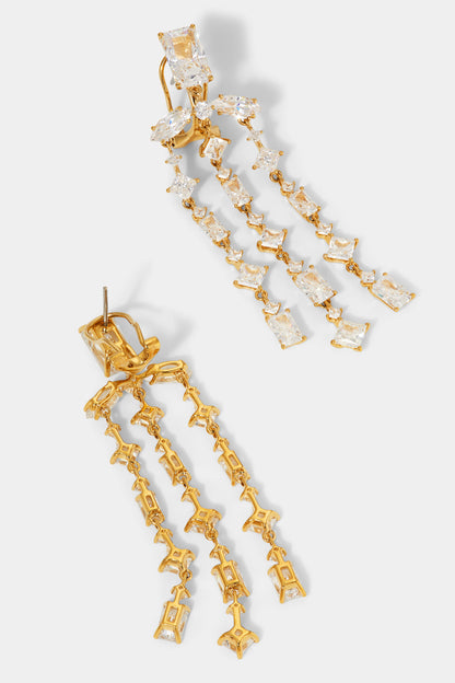 RARE JEWELS CZ CHANDELIER EARRINGS