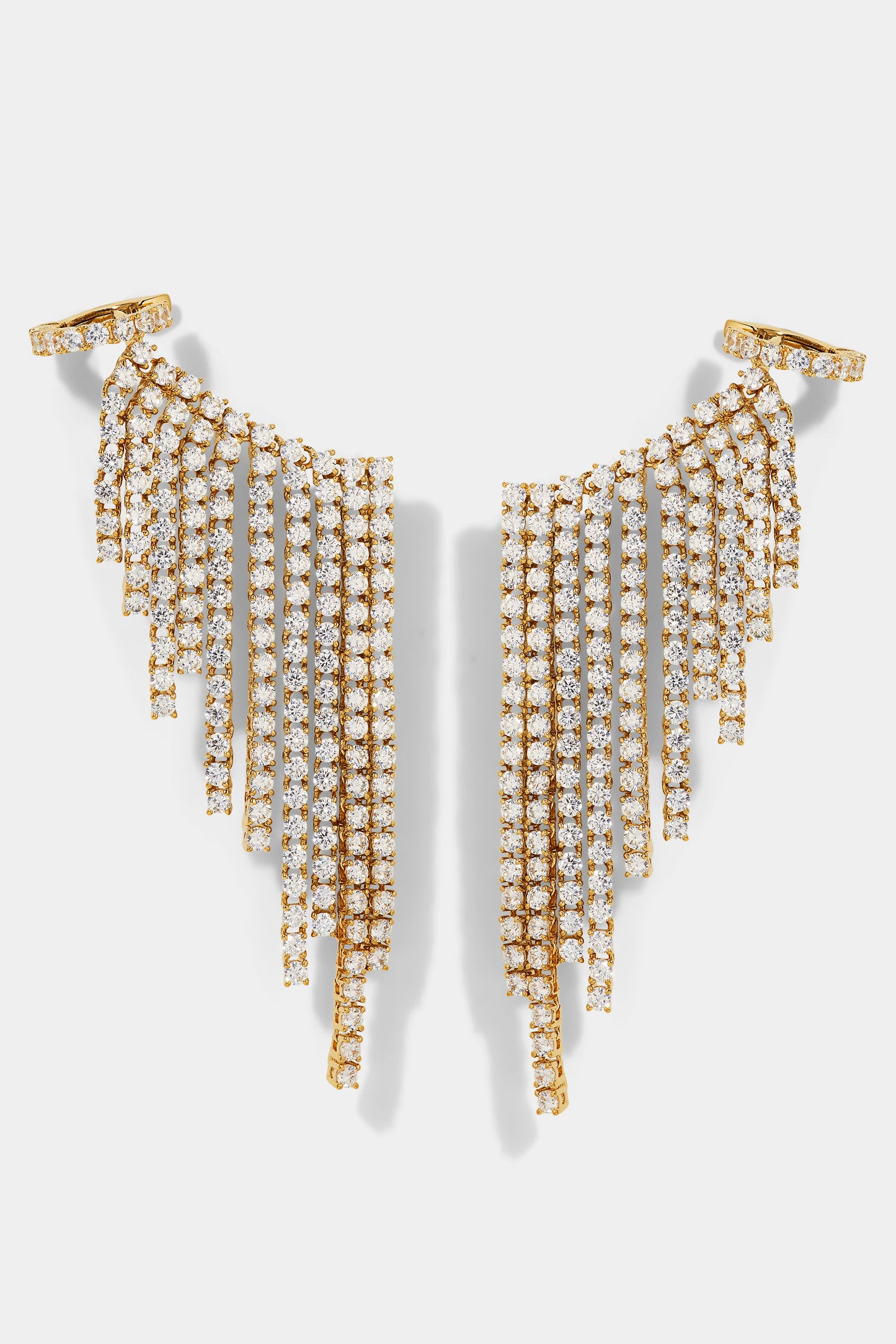 STARLET CURTAIN CZ CUFF EARRINGS