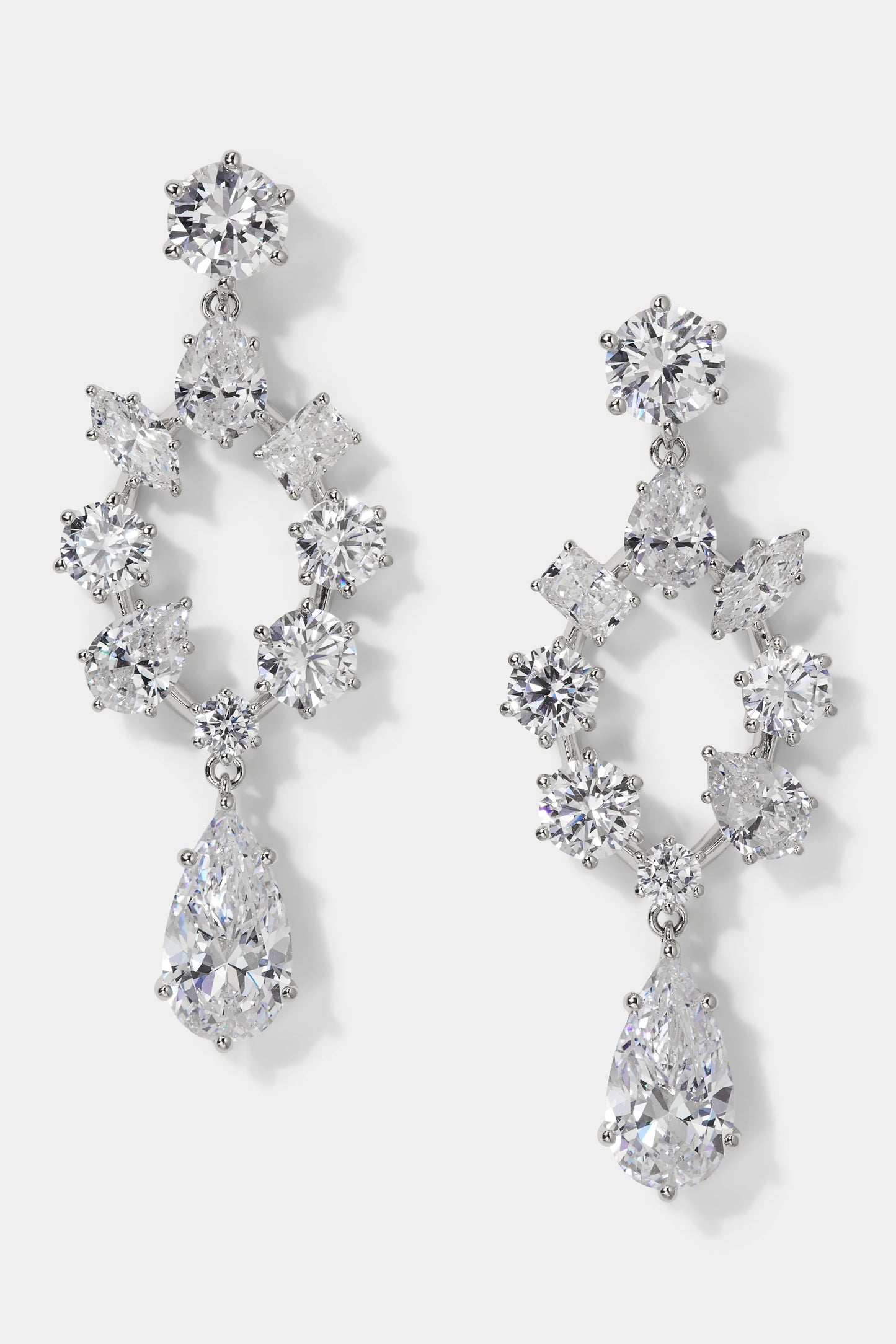 BEATRIX OPEN CHANDELIER CZ EARRINGS