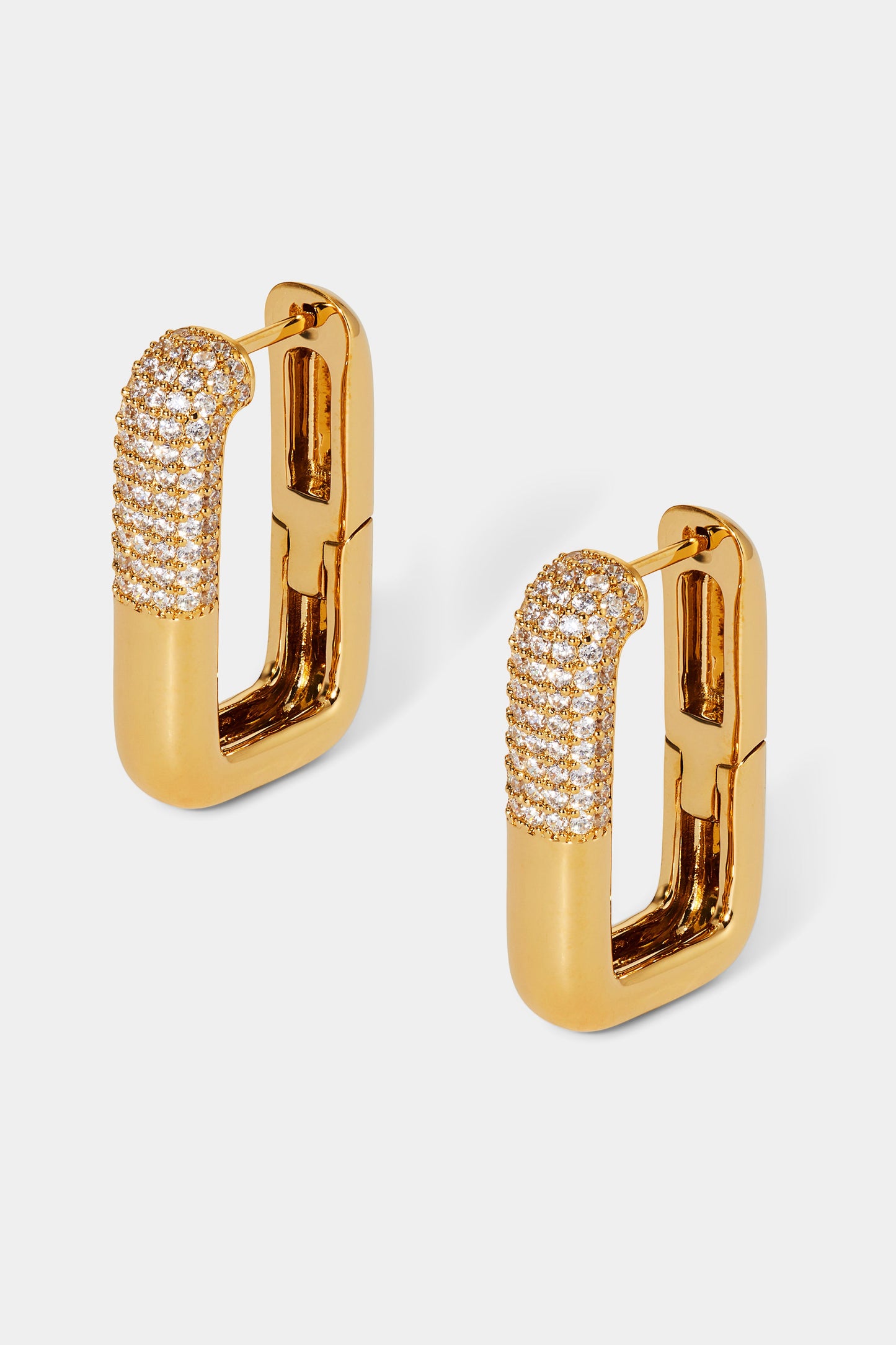 ALMA SQUARE HOOP EARRINGS IN GOLD PLATING