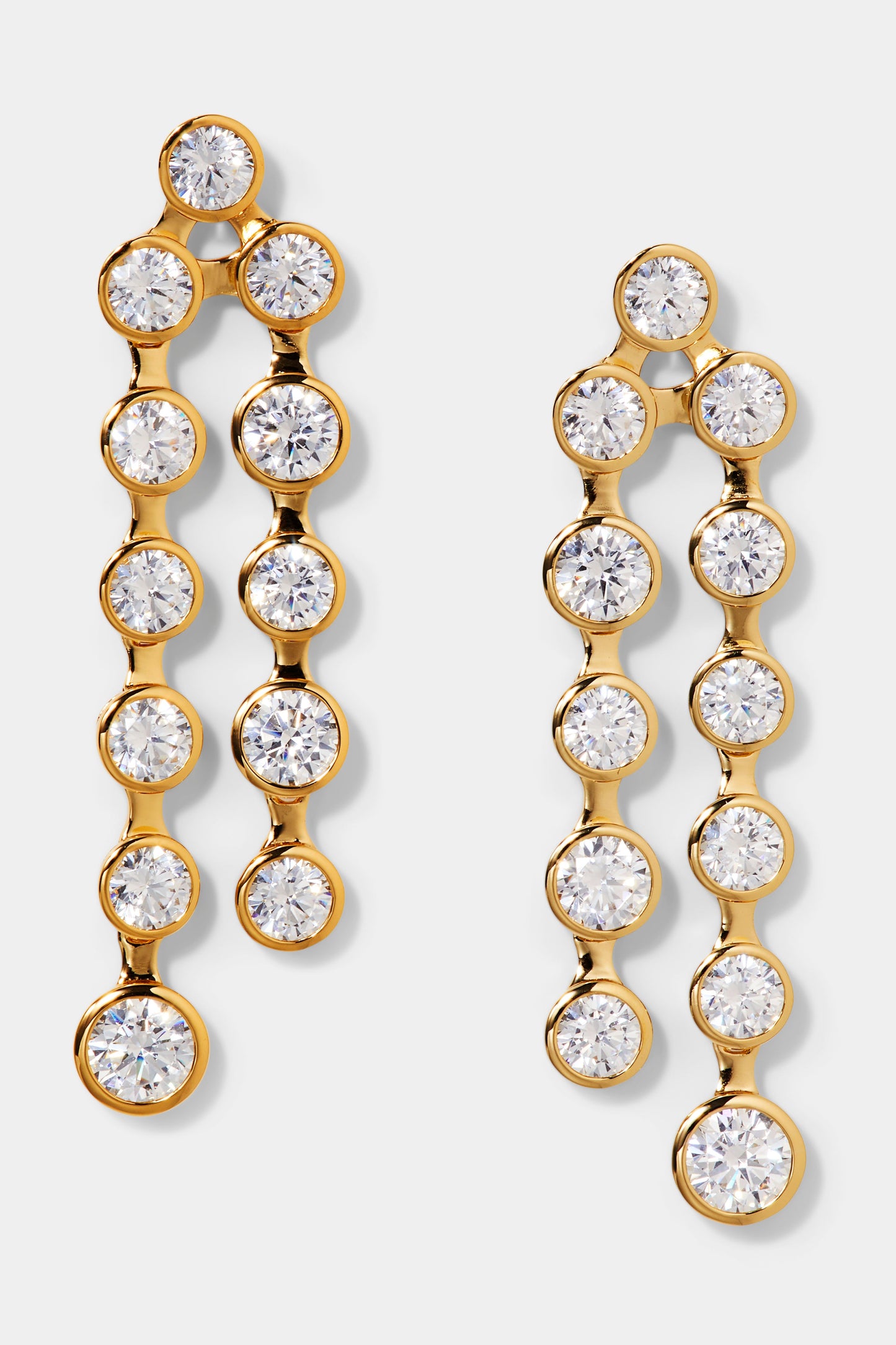 BROOKLYN DOUBLE LINEAR EARRINGS IN GOLD PLATING