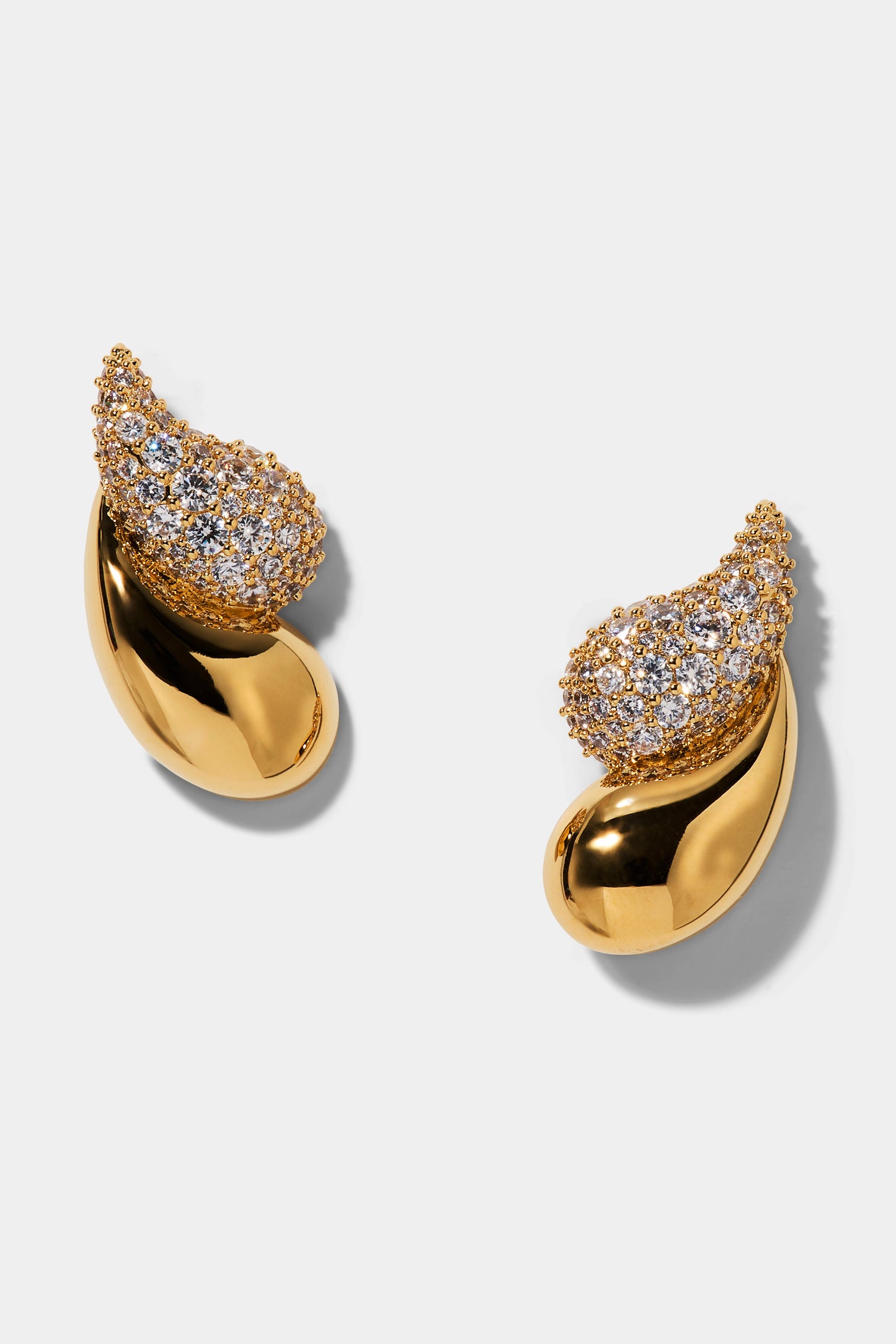PISA DOUBLE TEARDROP EARRINGS IN GOLD PLATING