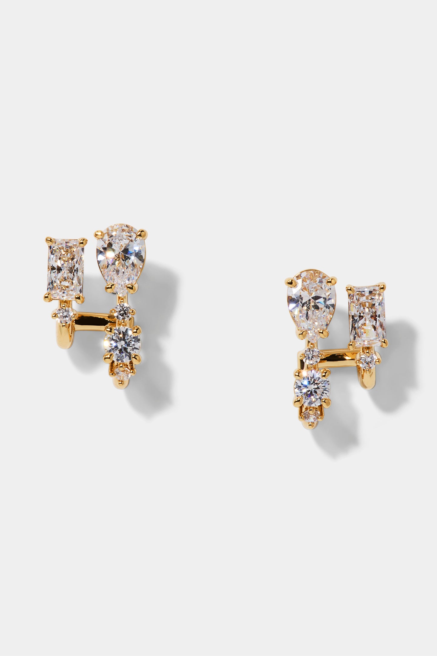EVERLEIGH J HOOP EARRINGS IN GOLD PLATING