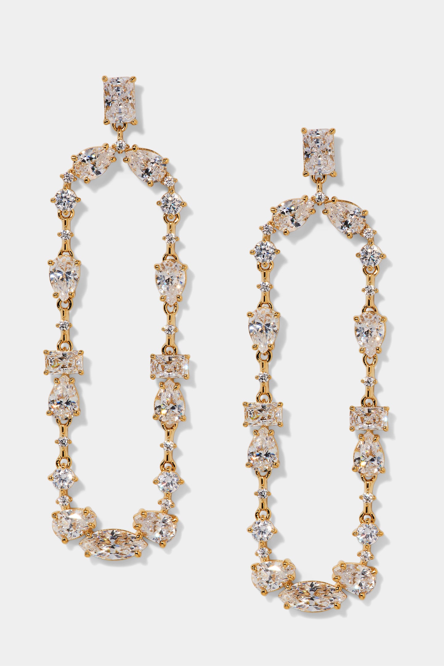 EVERLEIGH FRONTAL SWING EARRINGS IN GOLD PLATING