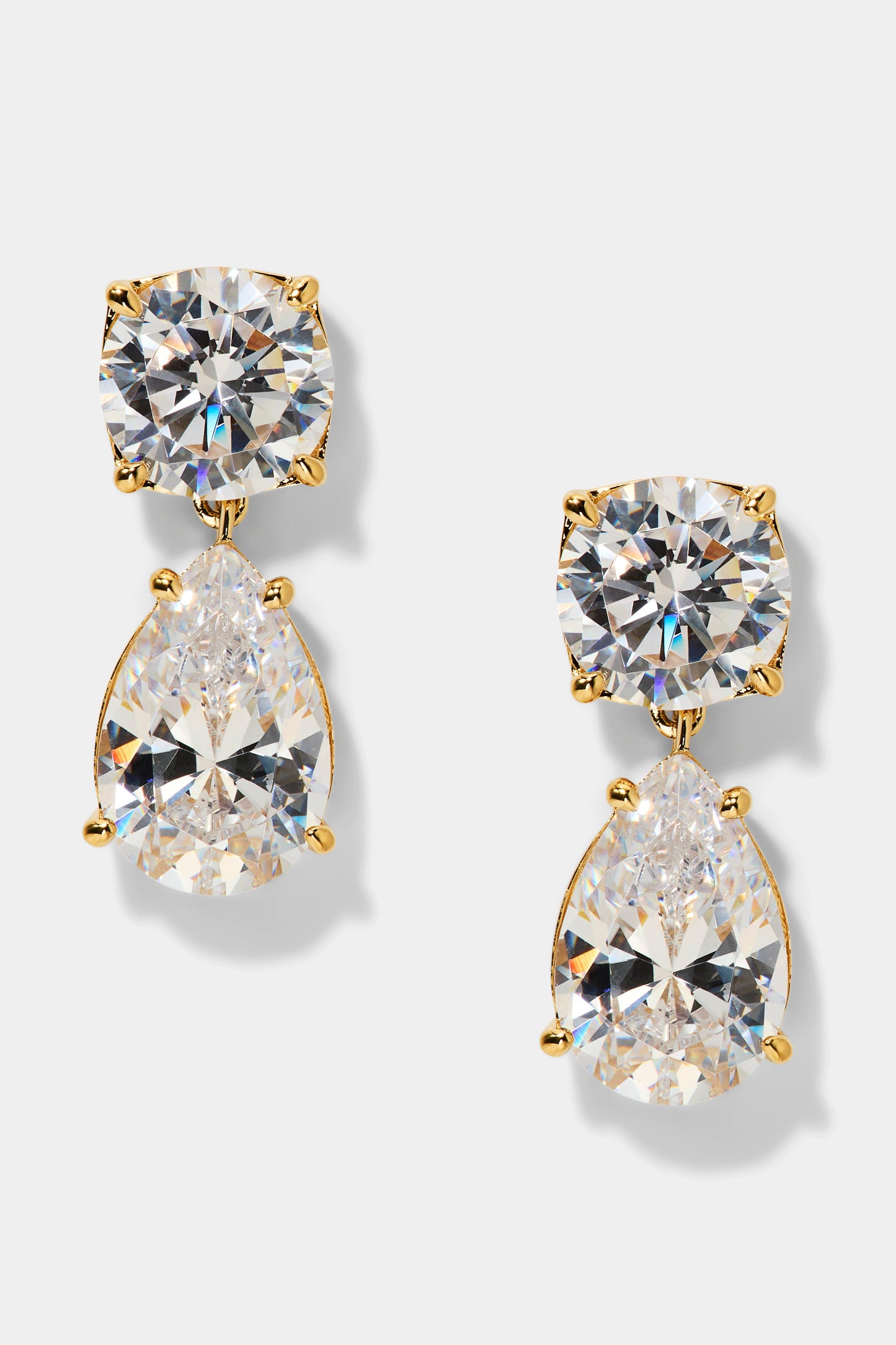 MAIDEN PEAR DROP EARRINGS IN GOLD PLATING