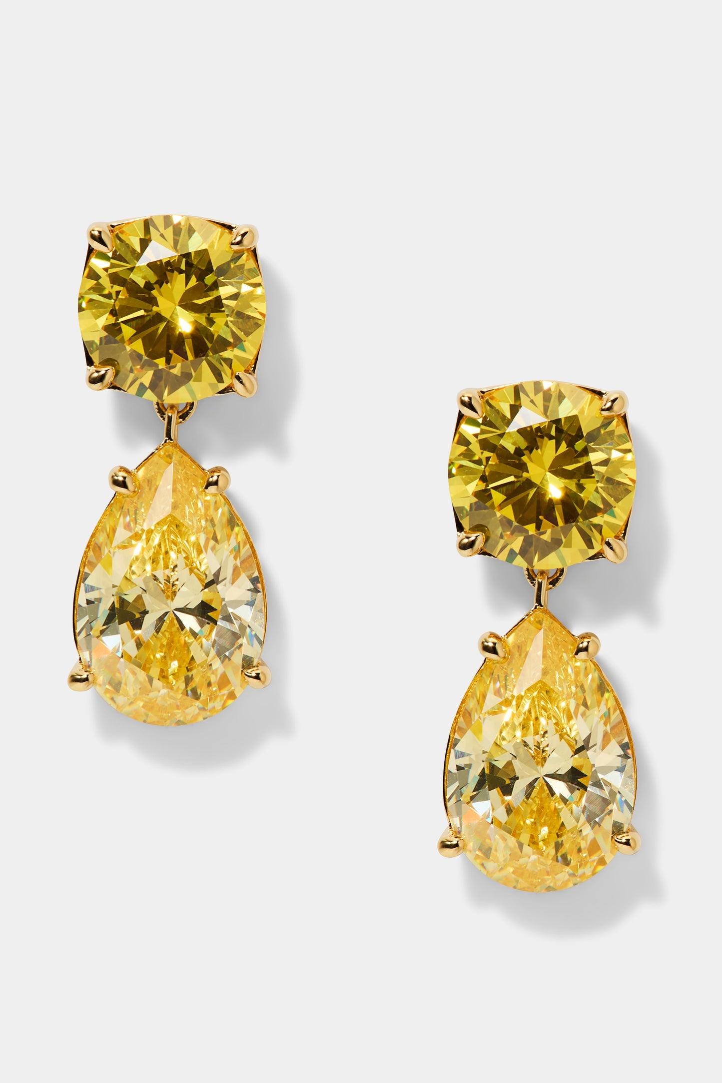 MAIDEN YW PEAR DROP EARRINGS IN GOLD PLATING