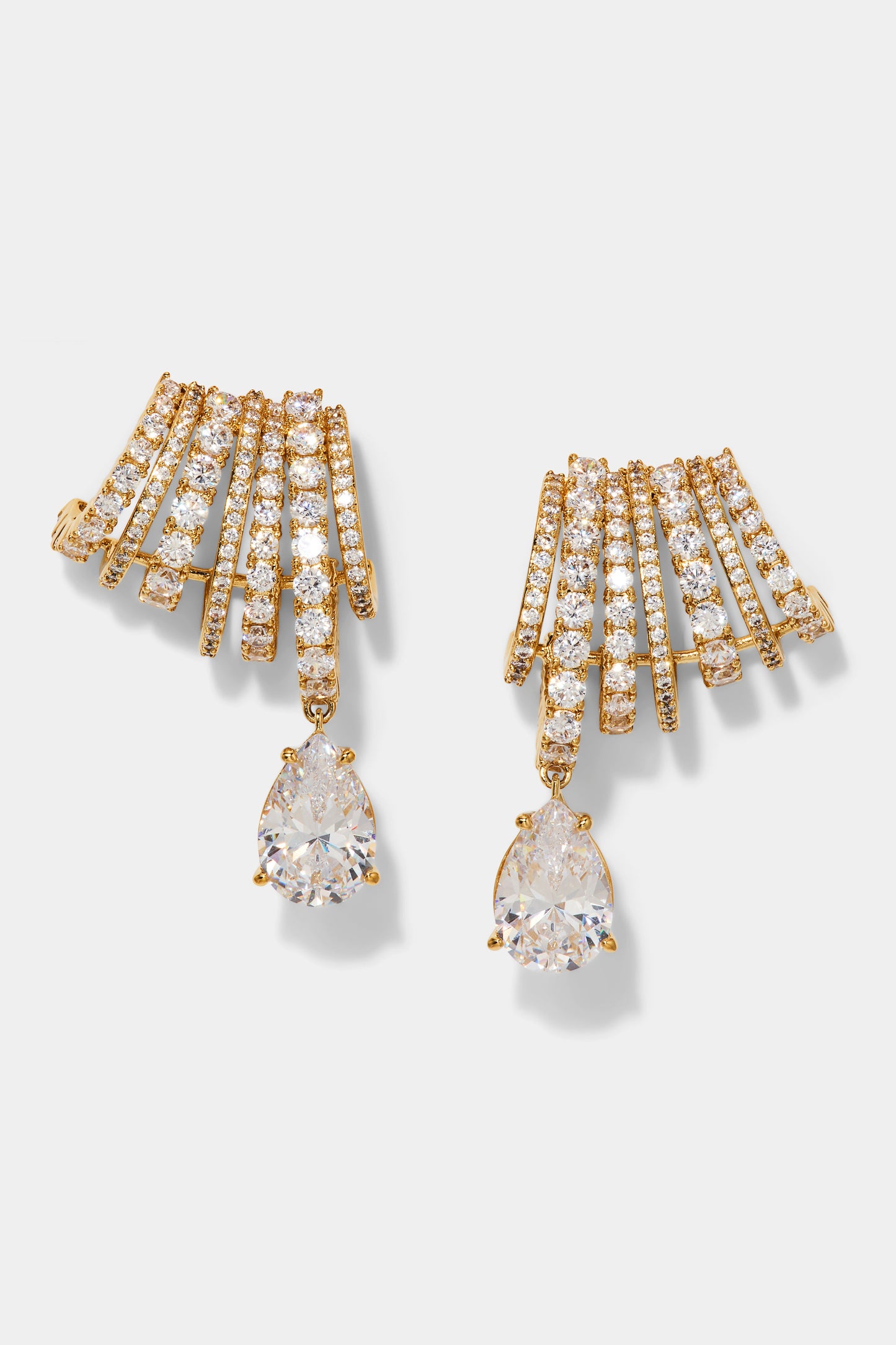 BONNE ANNÉE PEAR DROP EARRINGS IN GOLD PLATING