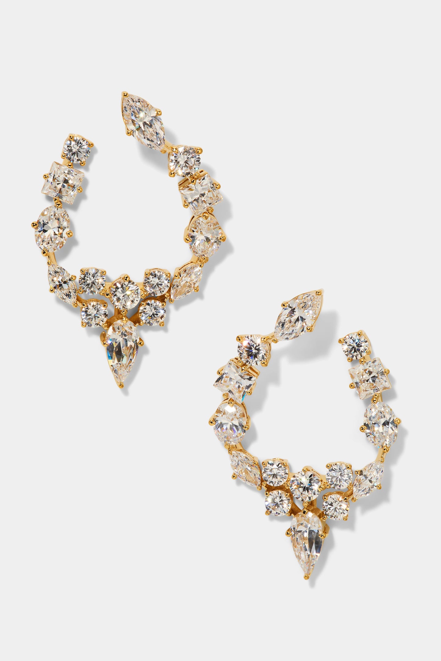 RIVIERA FRONTBACK EARRINGS IN GOLD PLATING