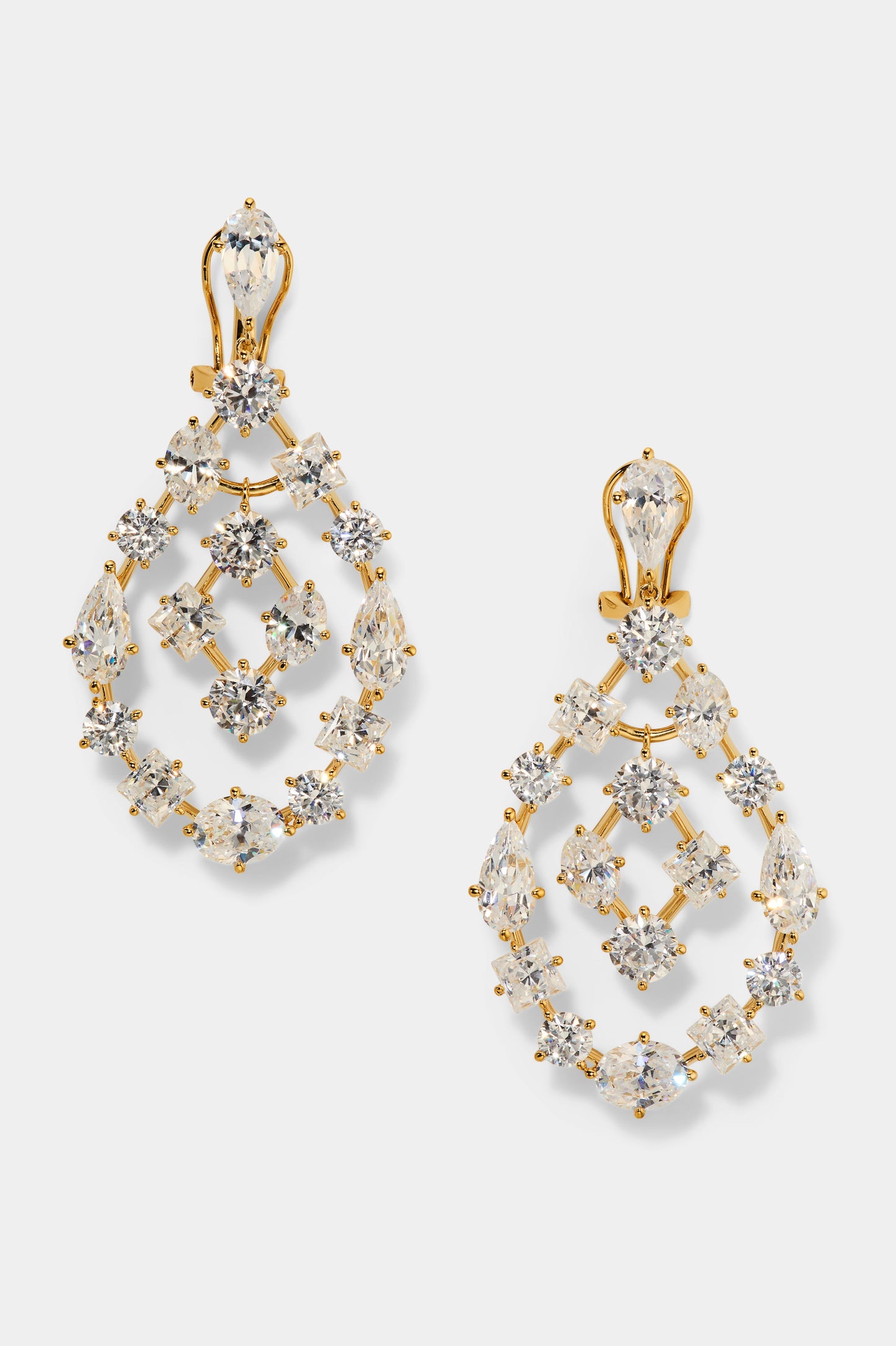 RIVIERA CHANDELIER EARRINGS IN GOLD PLATING