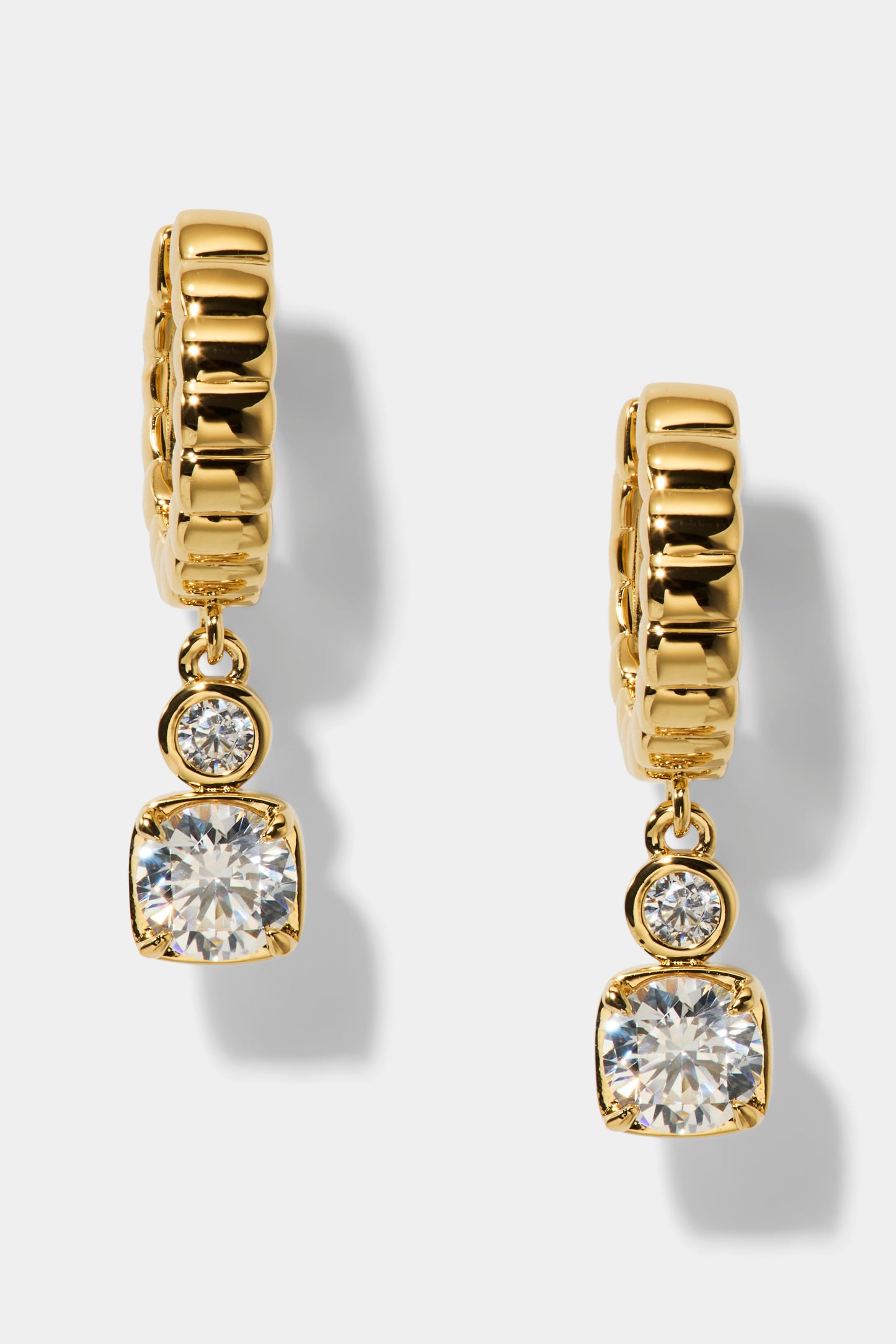DELANCEY SMALL CHARM HOOP EARRINGS IN GOLD PLATING