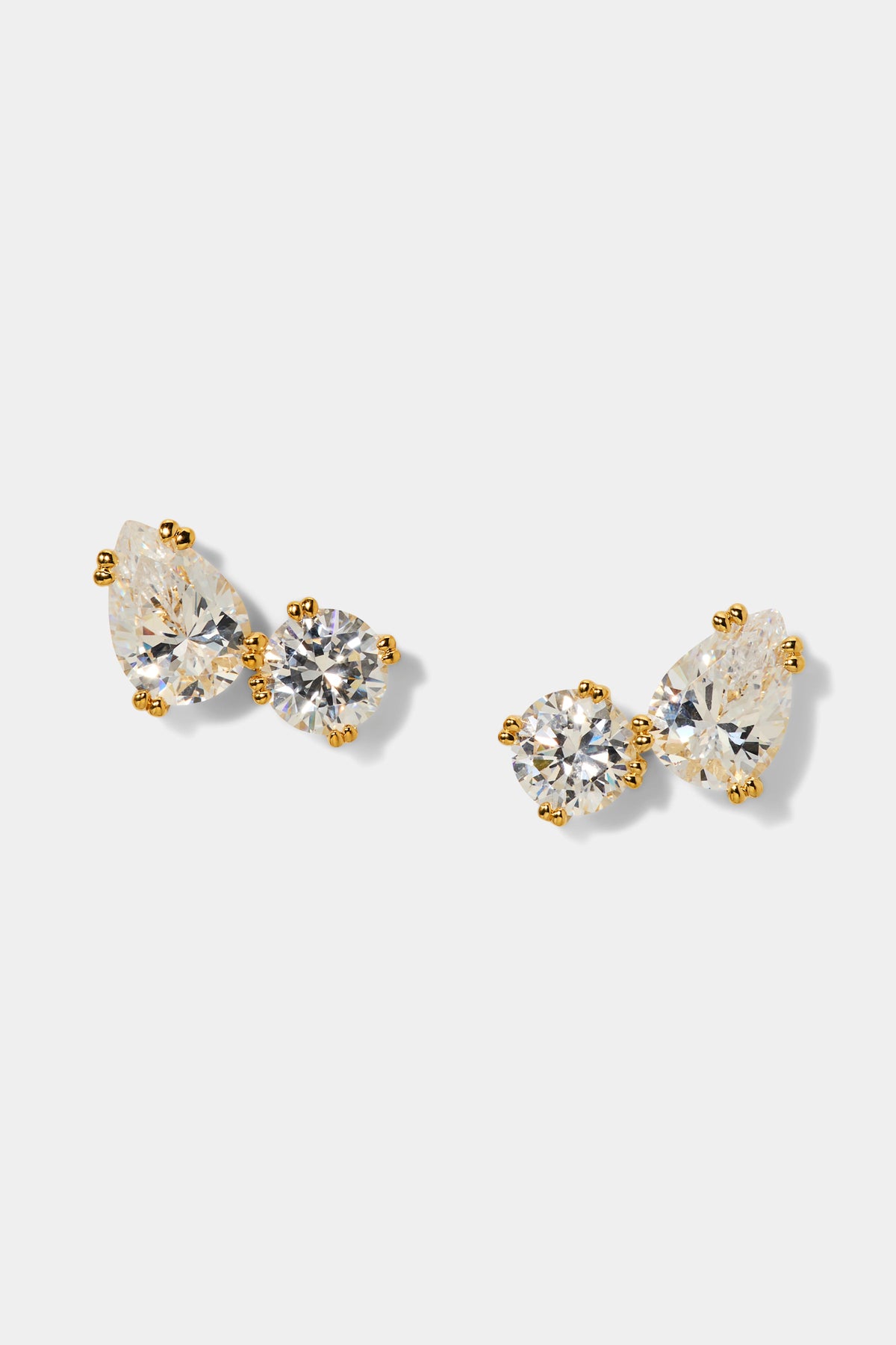 TWINNIE TOI MOI STUD EARRINGS IN GOLD PLATING