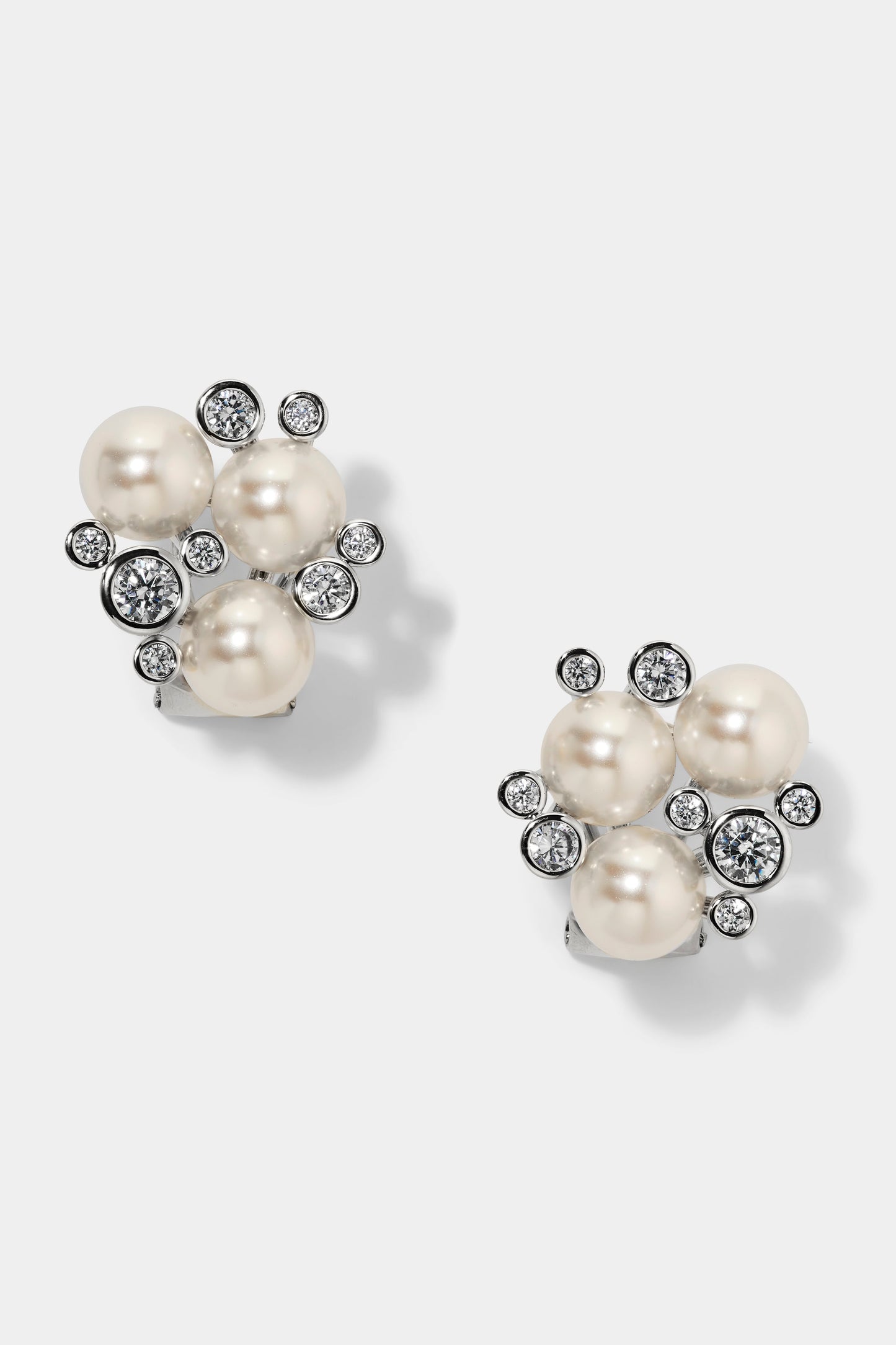 UNDER THE SEA CLUSTER STUD EARRINGS IN RHODIUM PLATING