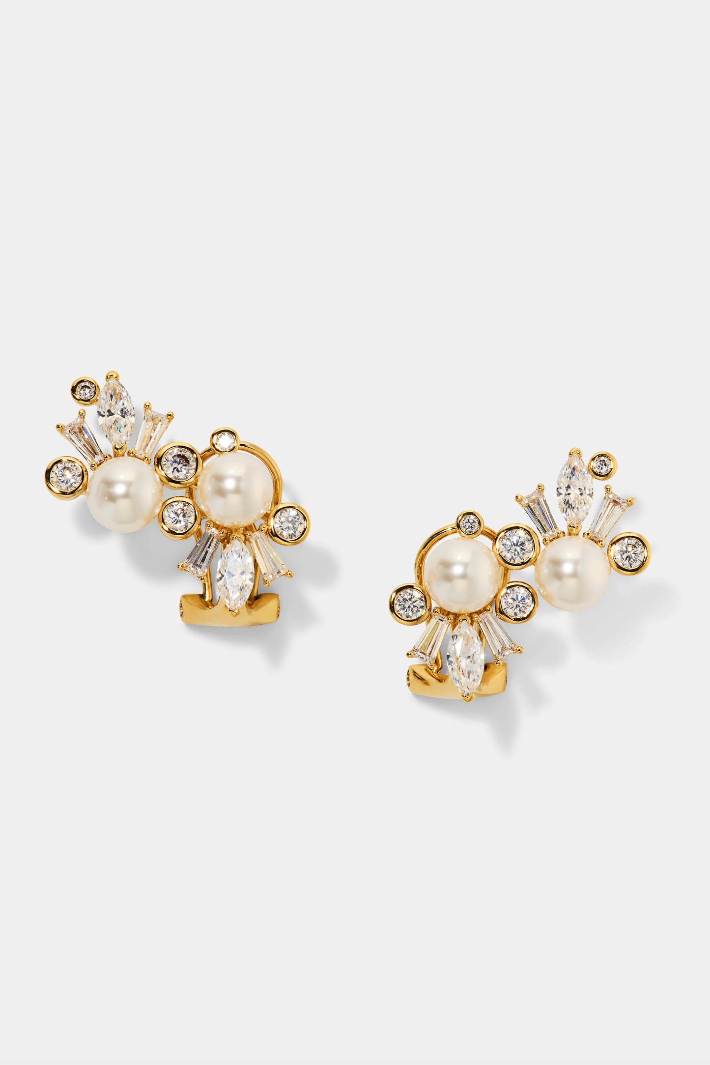 UNDER THE SEA CLIMBER STUD EARRINGS IN GOLD PLATING