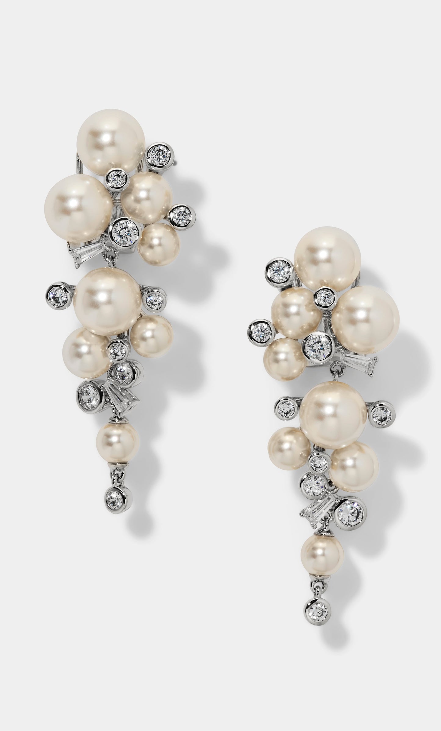 UNDER THE SEA CASCADE EARRINGS IN RHODIUM PLATING