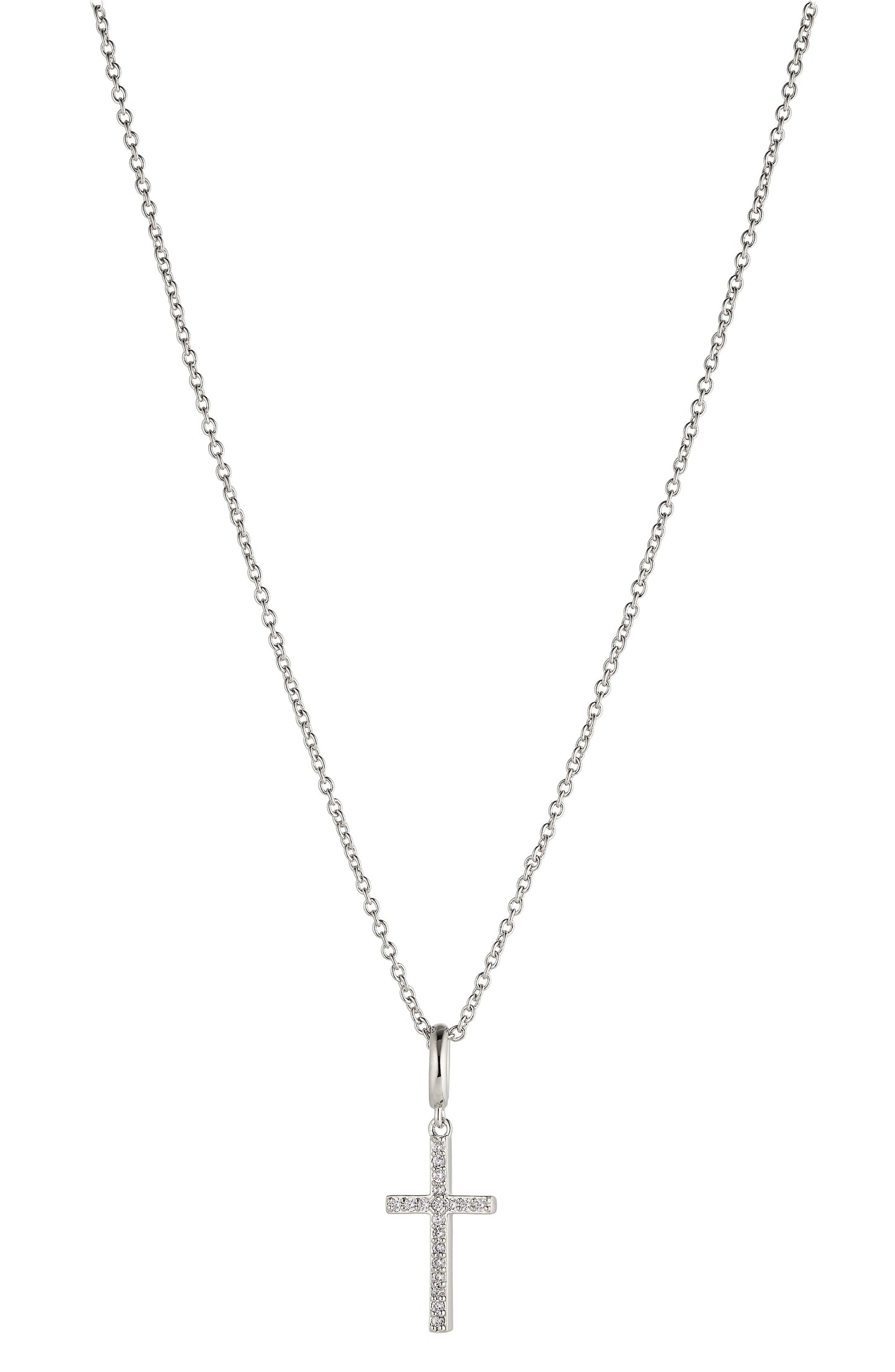 ELEVATE PAVE CZ CROSS PENDANT NECKLACE