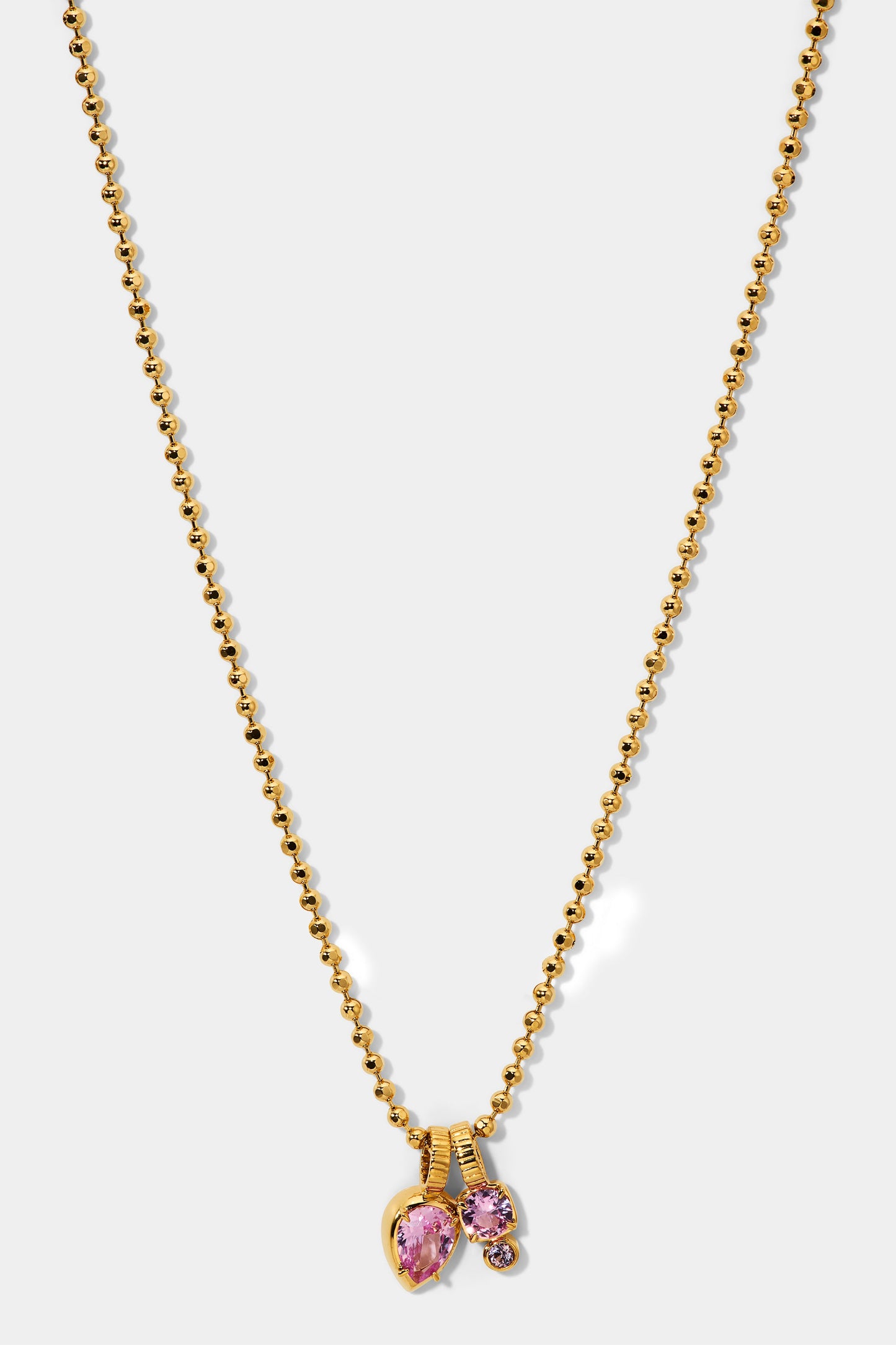 DELANCEY PINK CHARM PENDANT NECKLACE