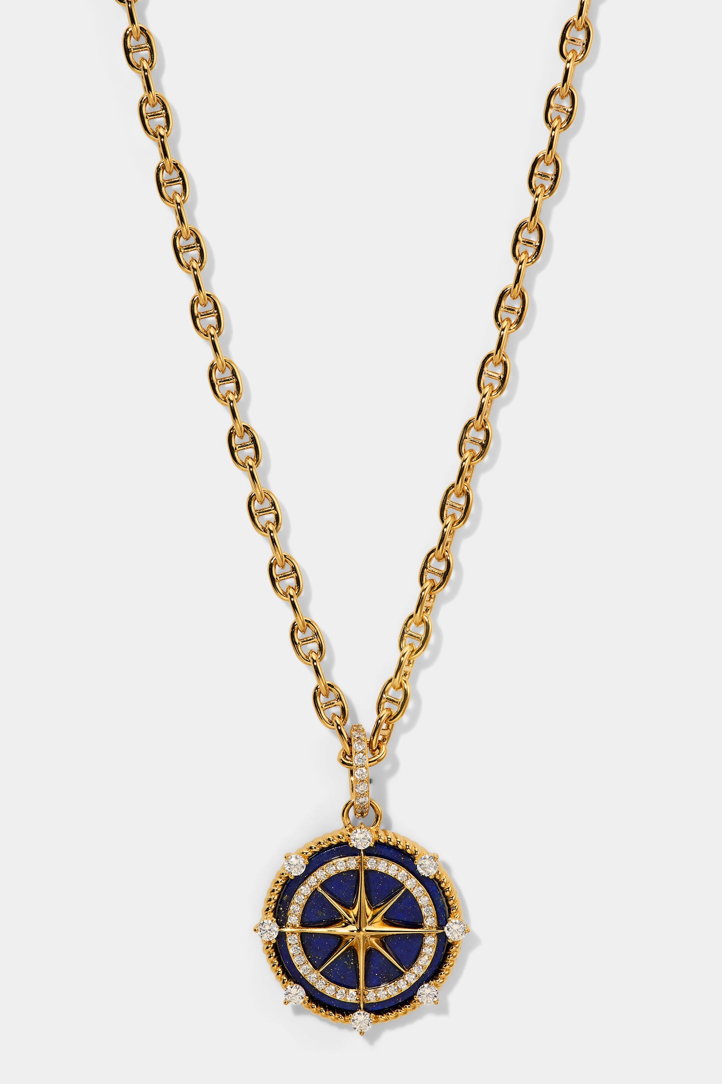 NADRI’S GLOBE TROTTER COMPASS PENDANT NECKLACE