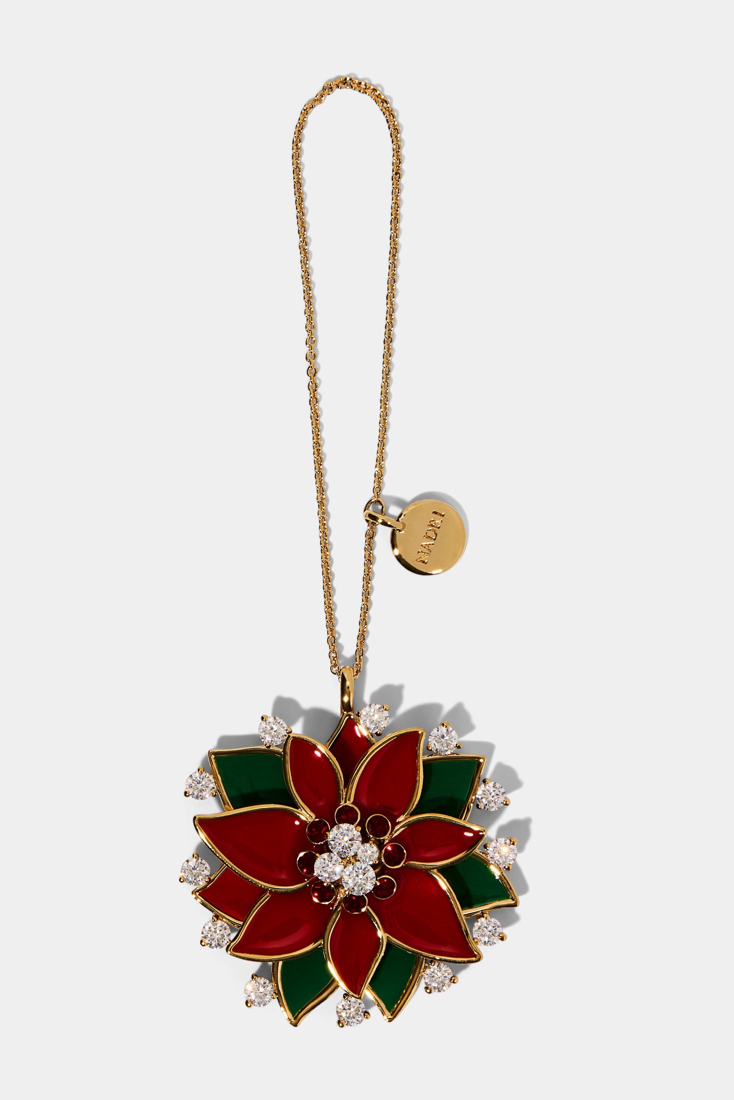 GOOD CHEER POINSETTIA ORNAMENT IN GOLD PLATING