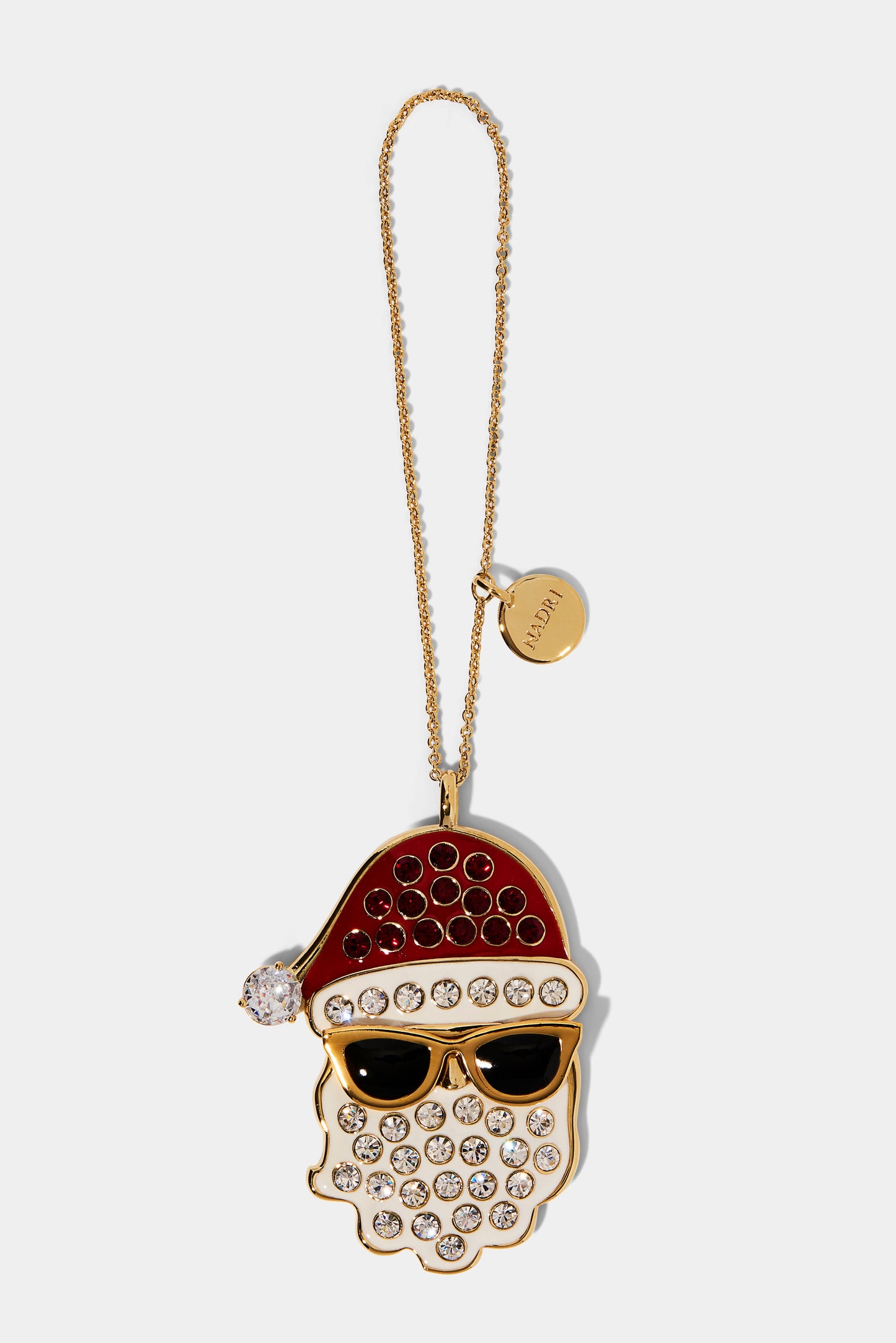 GOOD CHEER COOL SANTA ORNAMENT IN GOLD PLATING