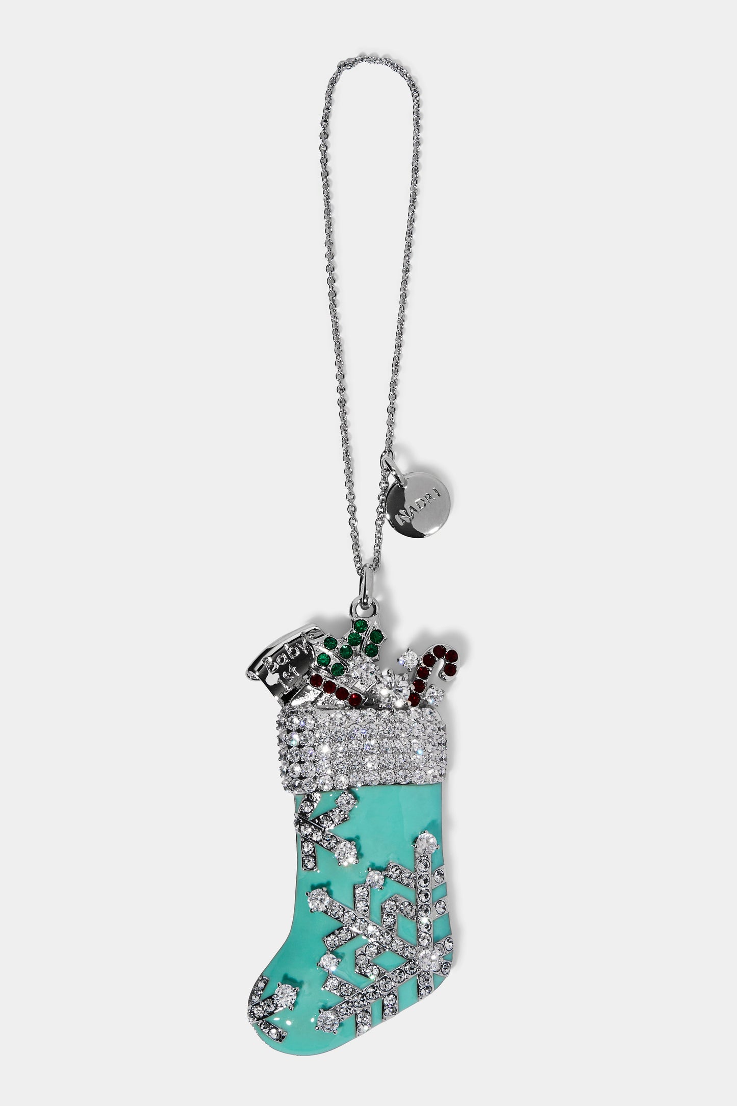 GOOD CHEER BLUE BABY ORNAMENT IN RHODIUM PLATING