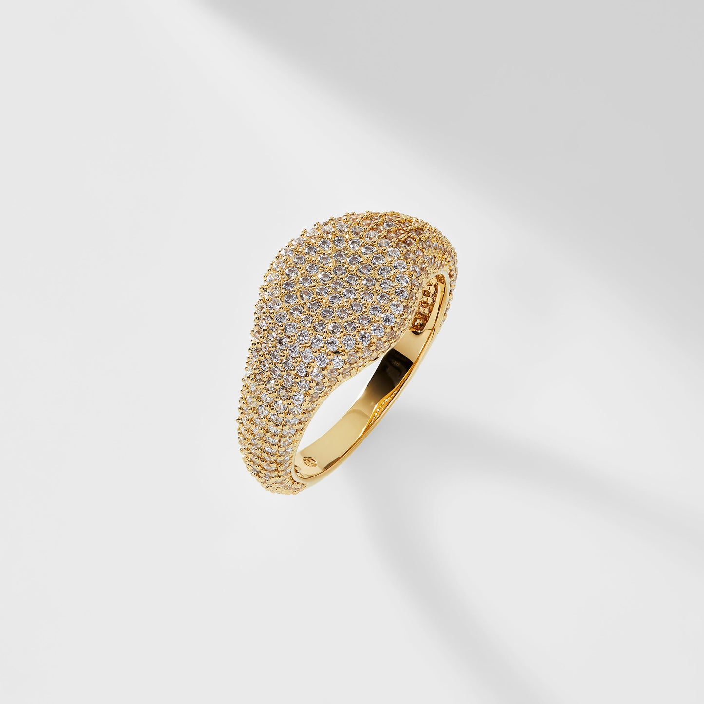 SUPERSTACK PAVE CZ SIGNET RING