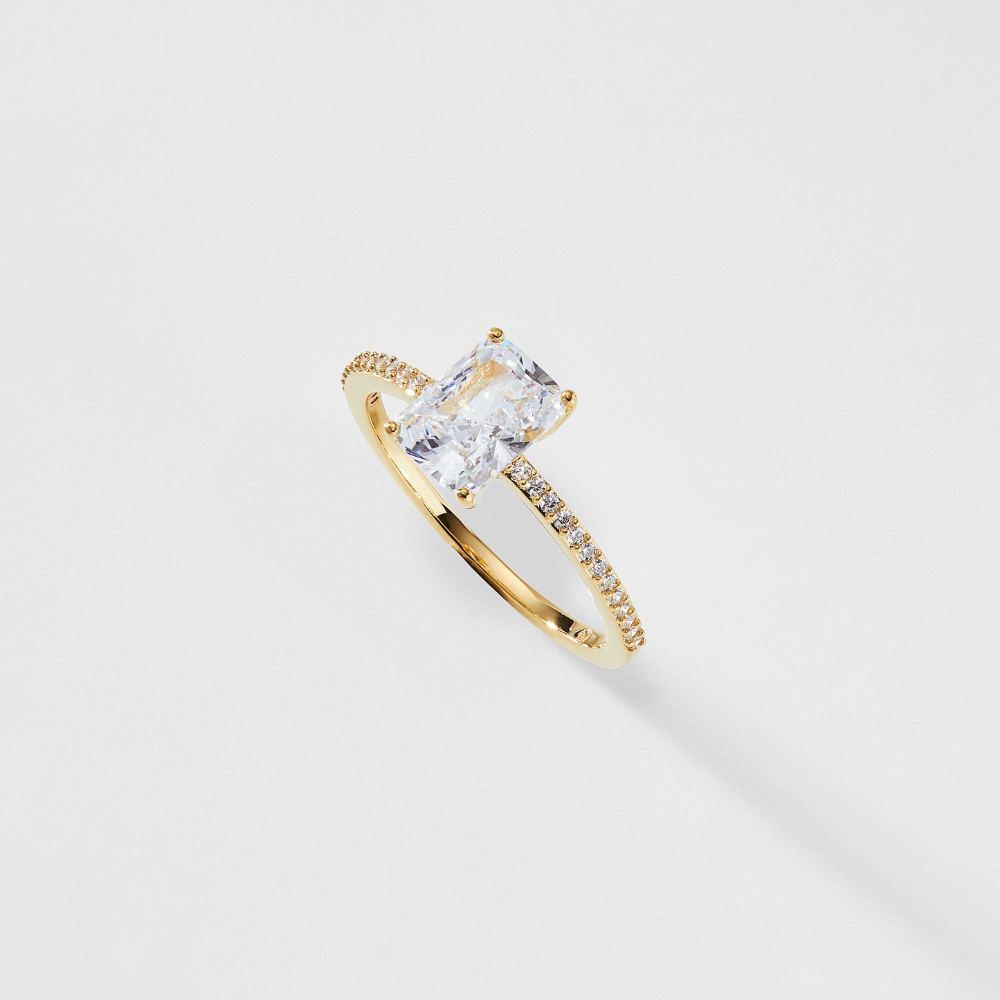 MODERN LOVE EMERALD CUT CZ RING