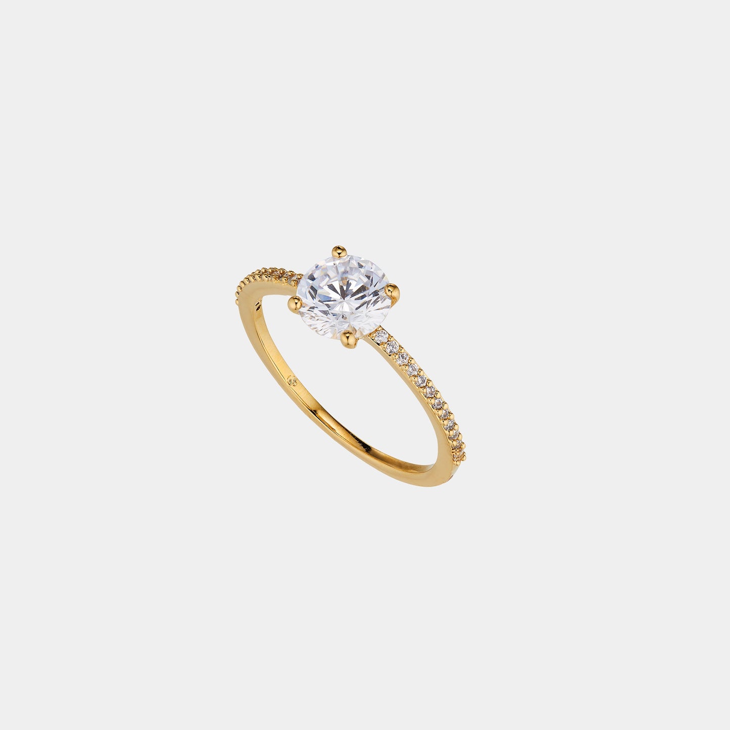 MODERN LOVE ROUND CZ RING