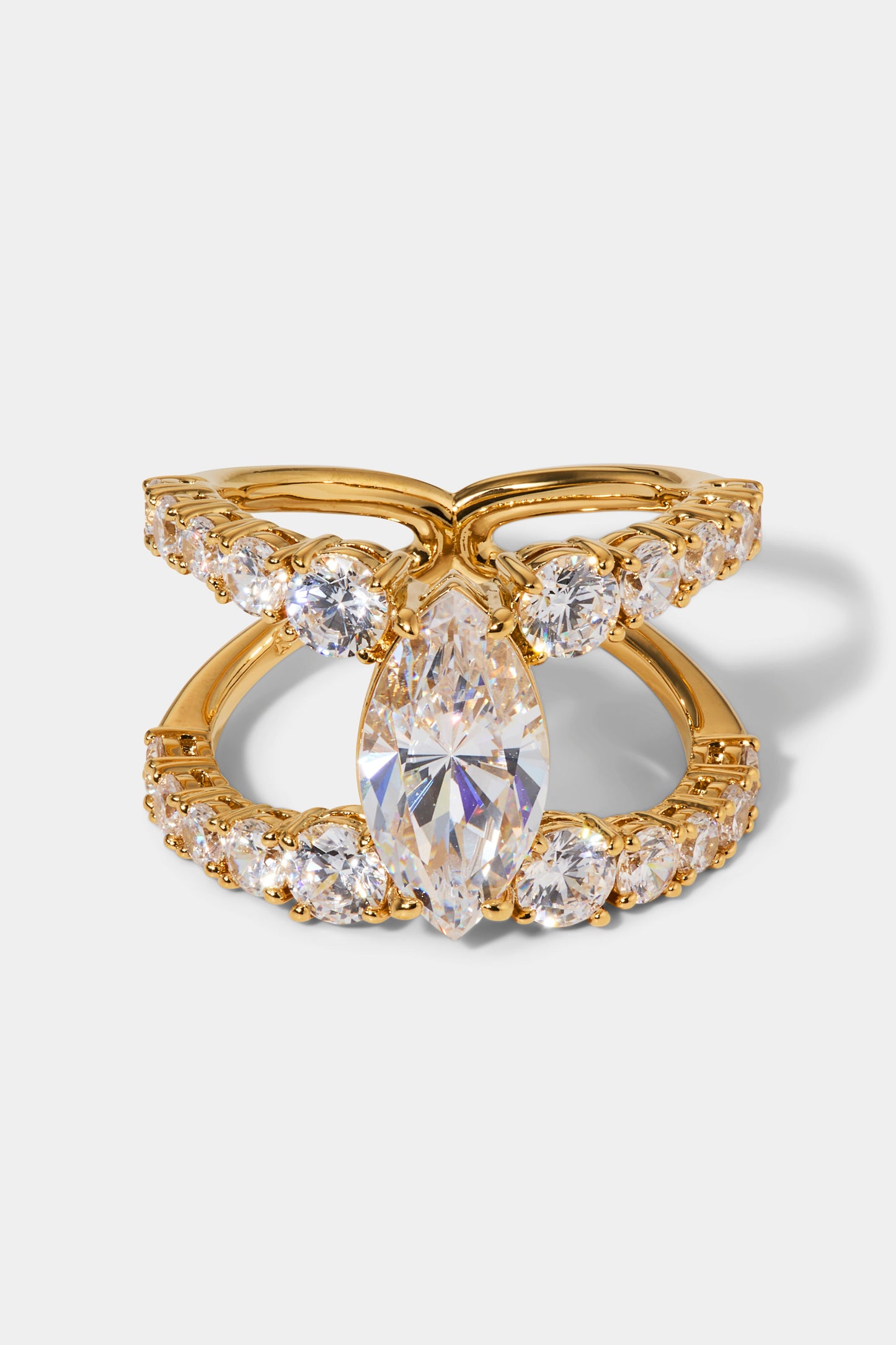 EVERLEIGH OPEN RING IN GOLD PLATING
