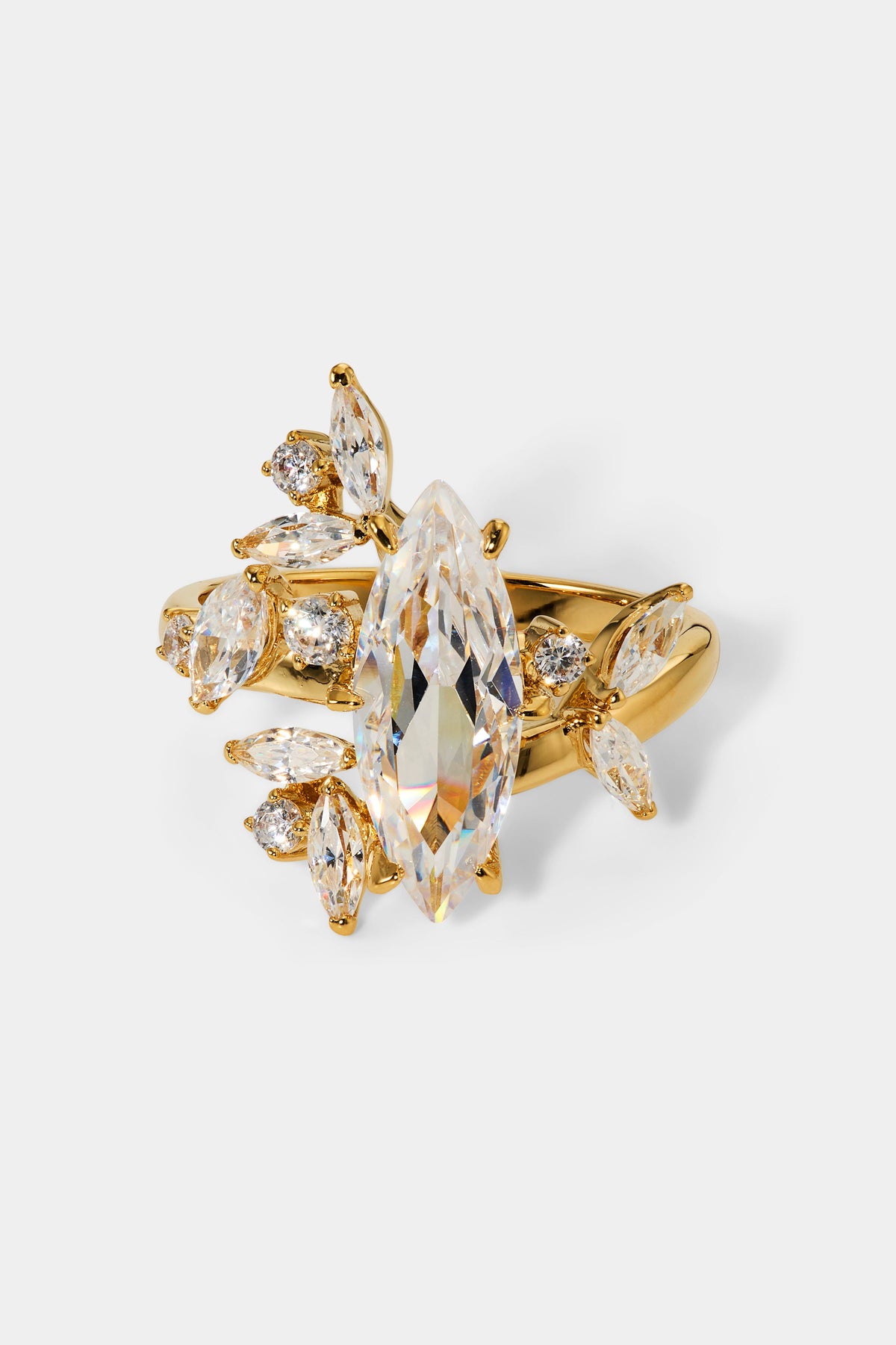 CANNES MARQUEE VINE RING IN GOLD PLATING