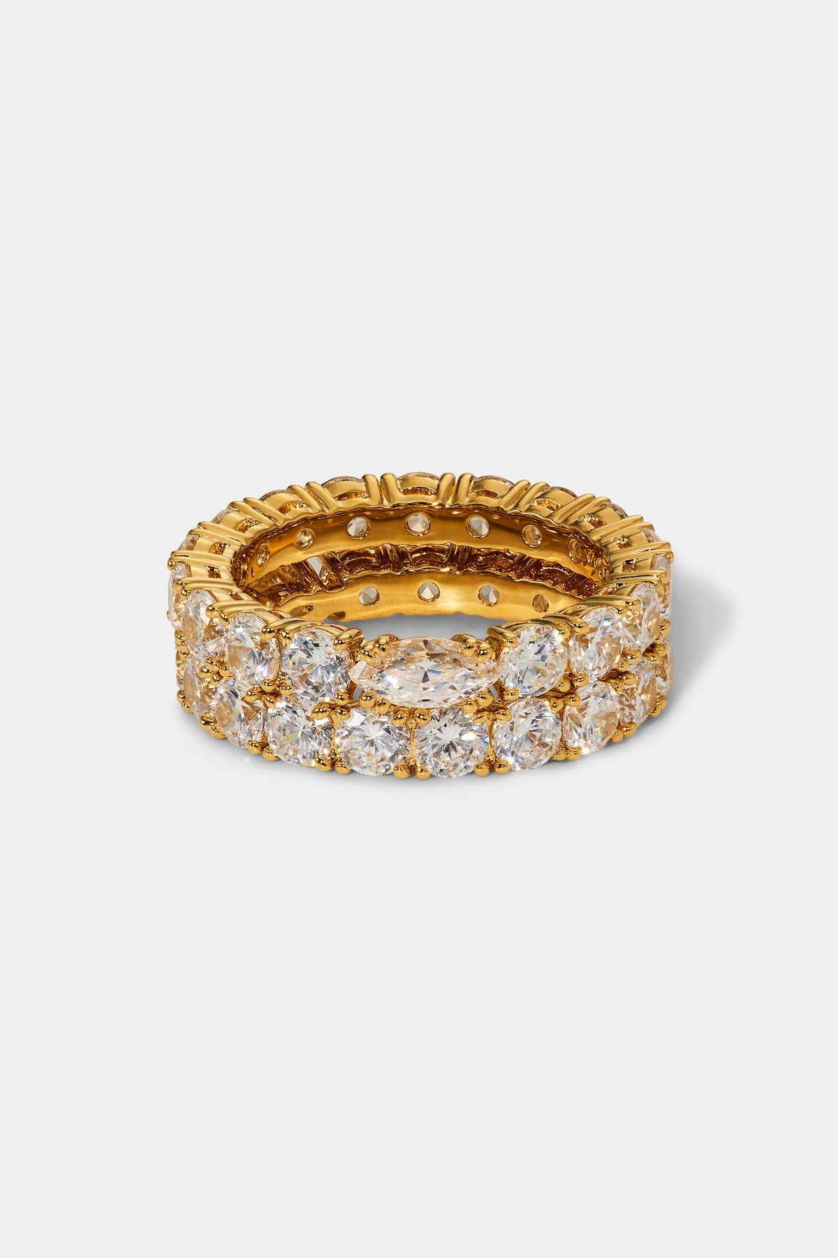 TWINNIE DOUBLE RING IN GOLD PLATING