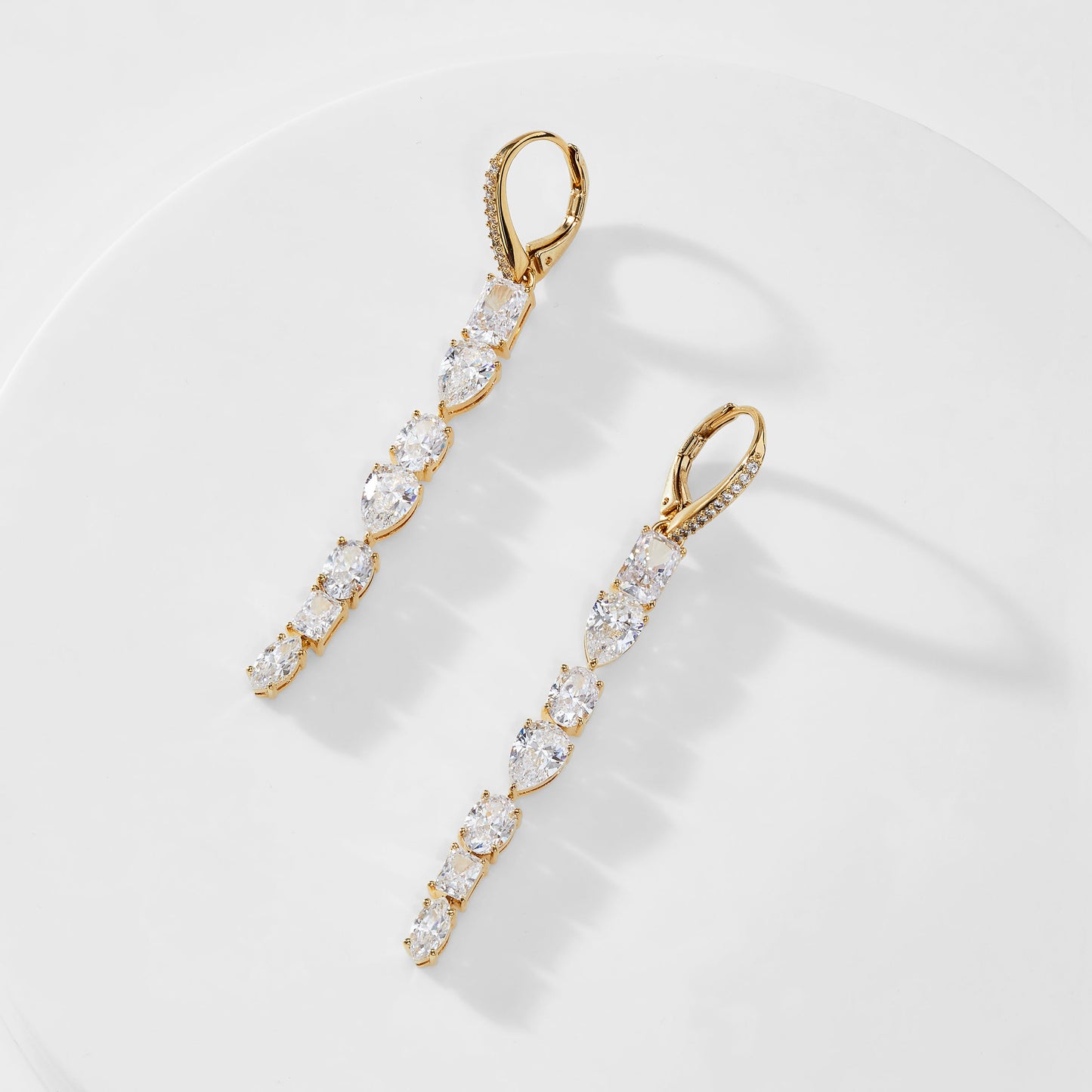 RSVP CZ LINEAR EARRINGS