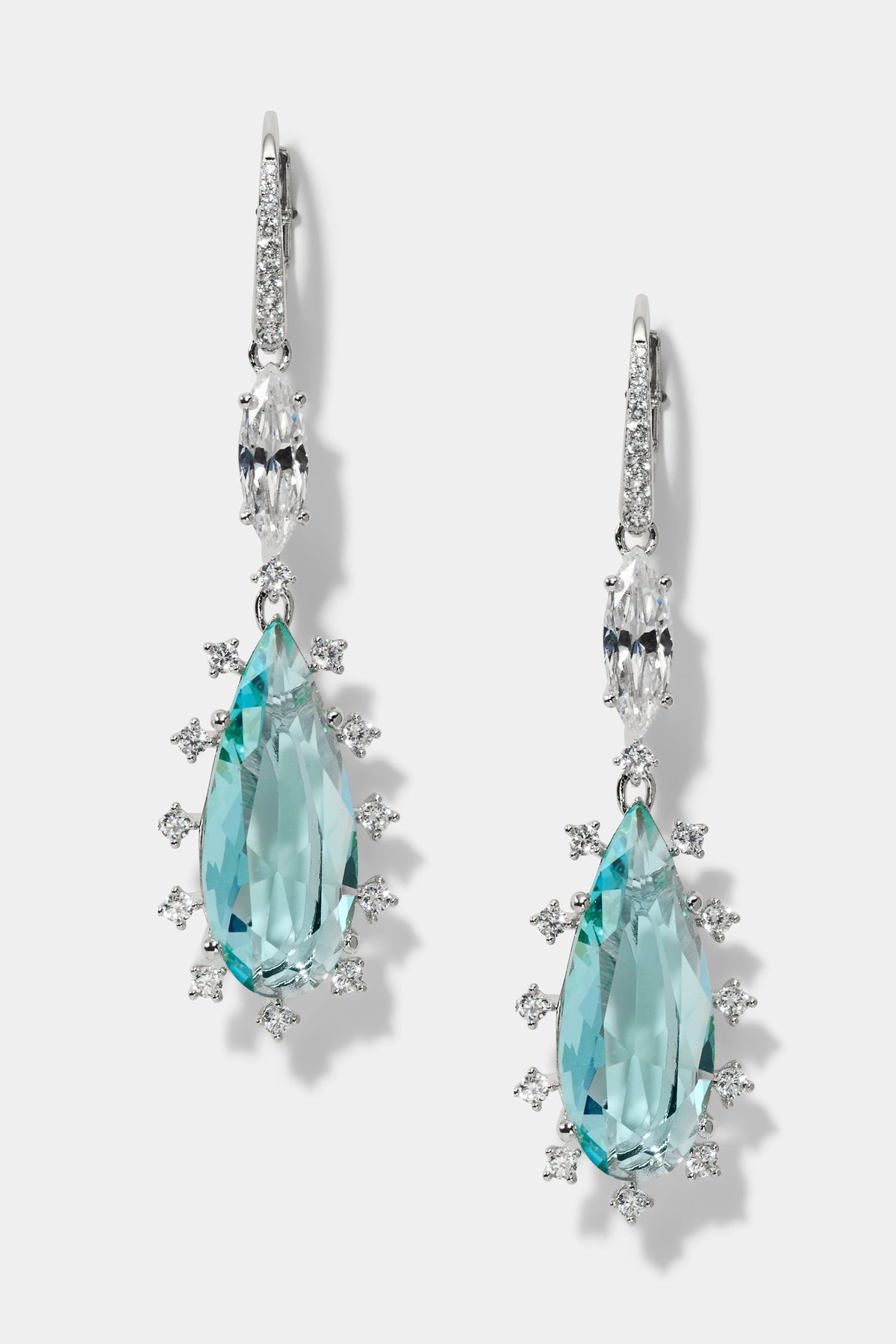 MOJITO TEAL PEAR DROP EARRINGS
